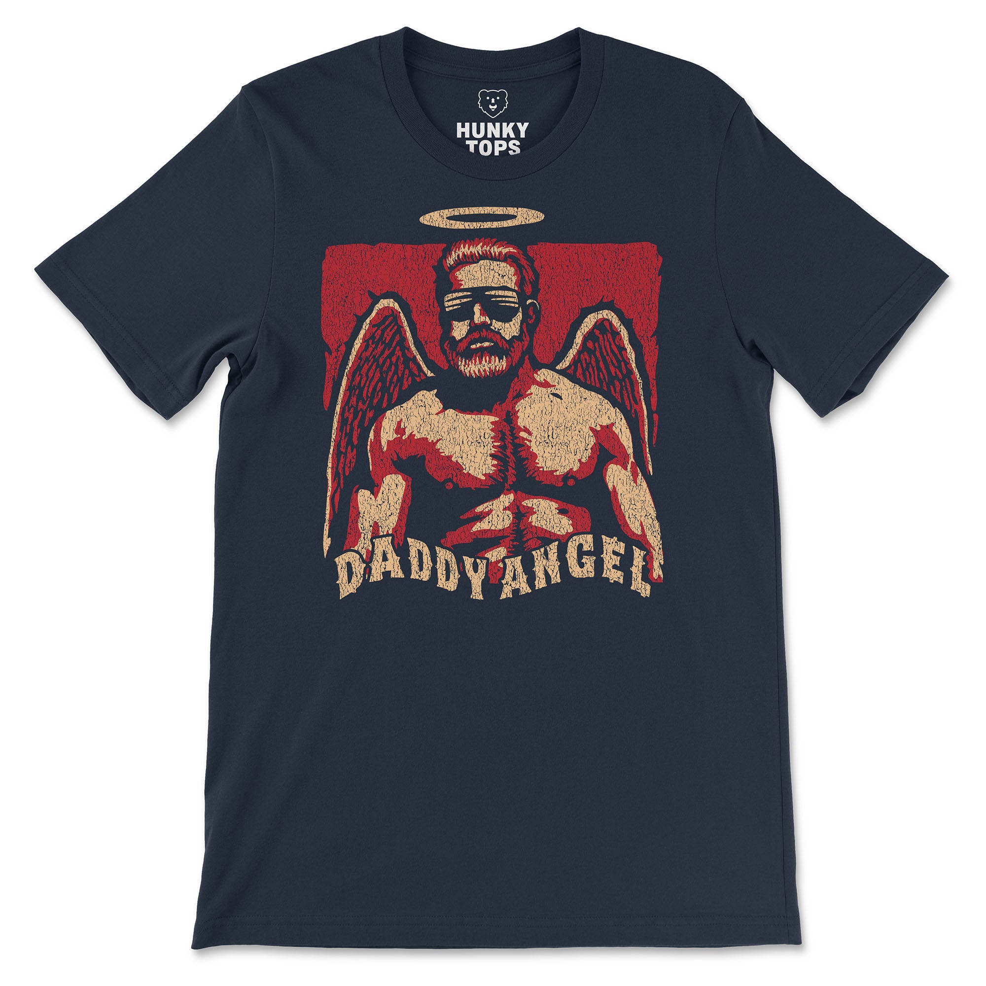 Daddy Angel T-Shirt - Hunky Tops #color_Navy
