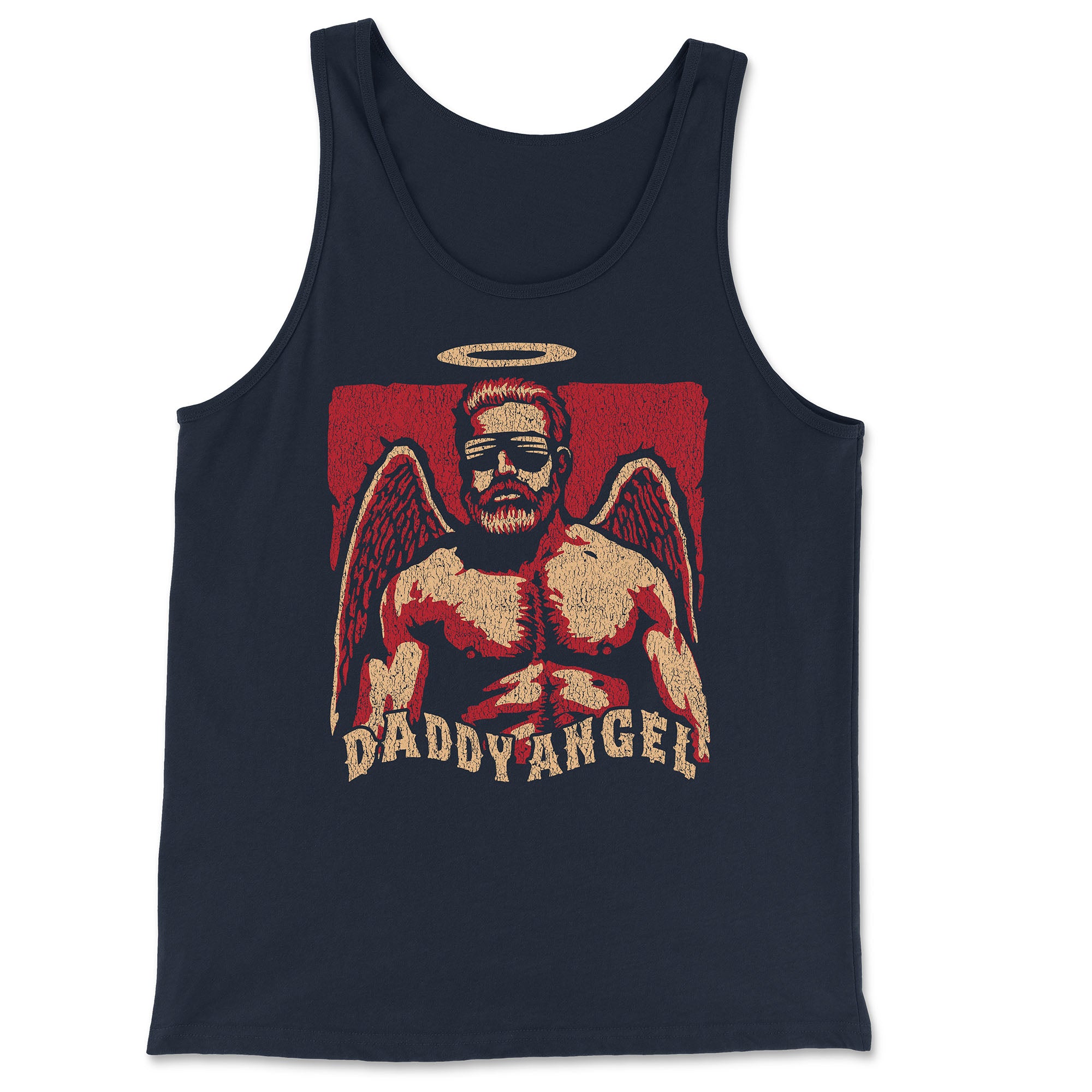 Daddy Angel Tank Top - Hunky Tops #color_Navy