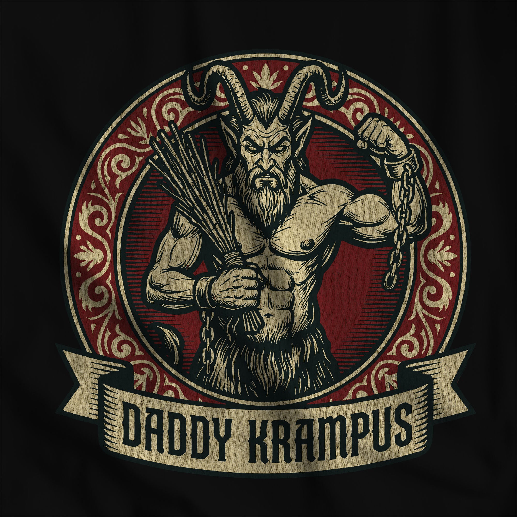 Daddy Krampus Tank Top - Hunky Tops #color_Black