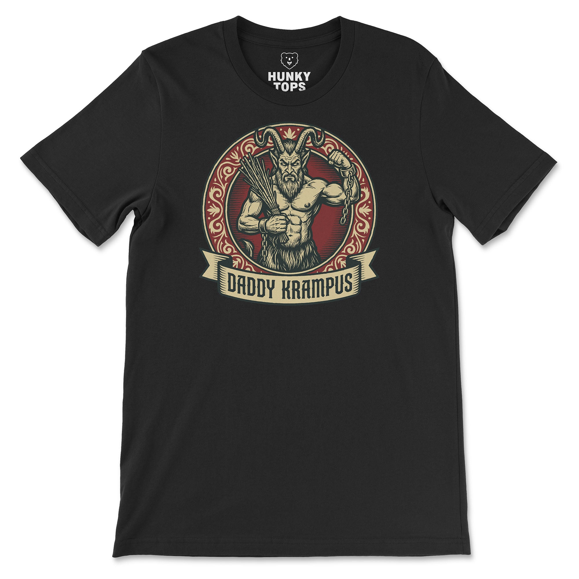 Daddy Krampus T-Shirt - Hunky Tops #color_Black