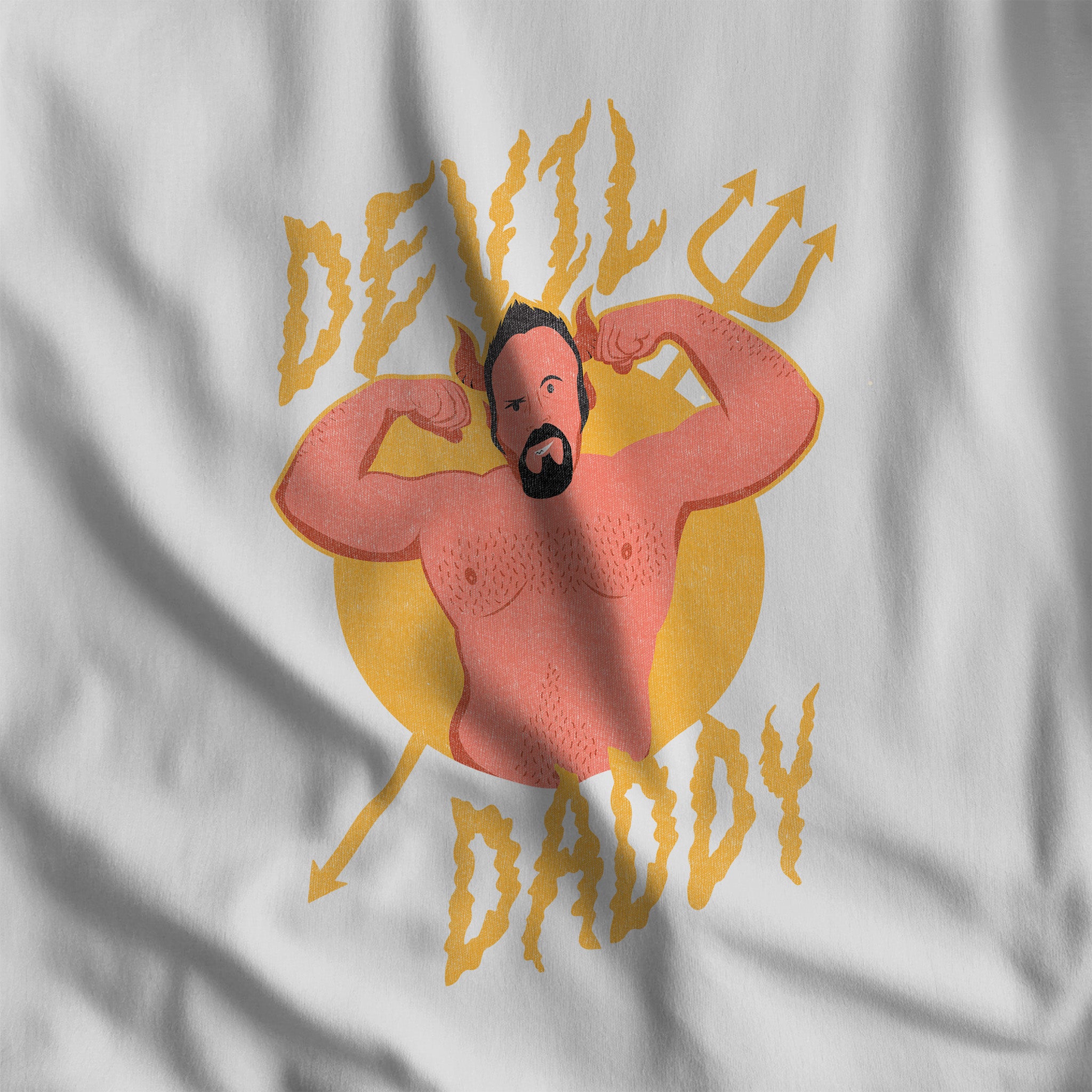 Devil Daddy T-Shirt - Hunky Tops #color_White