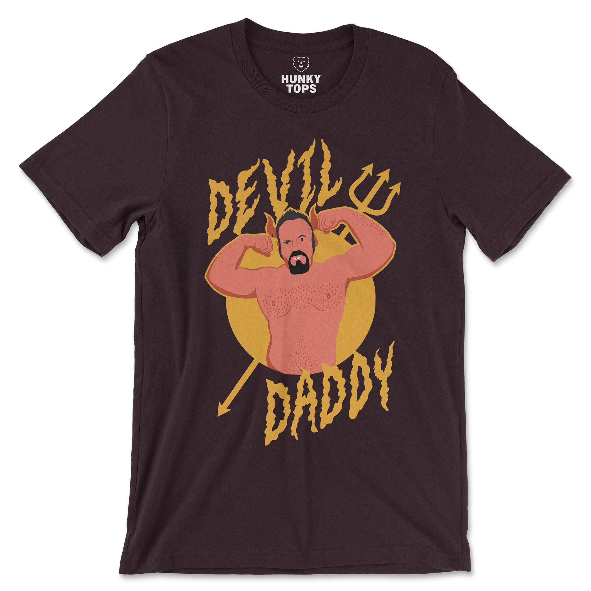 Devil Daddy T-Shirt - Hunky Tops #color_Oxblood Black