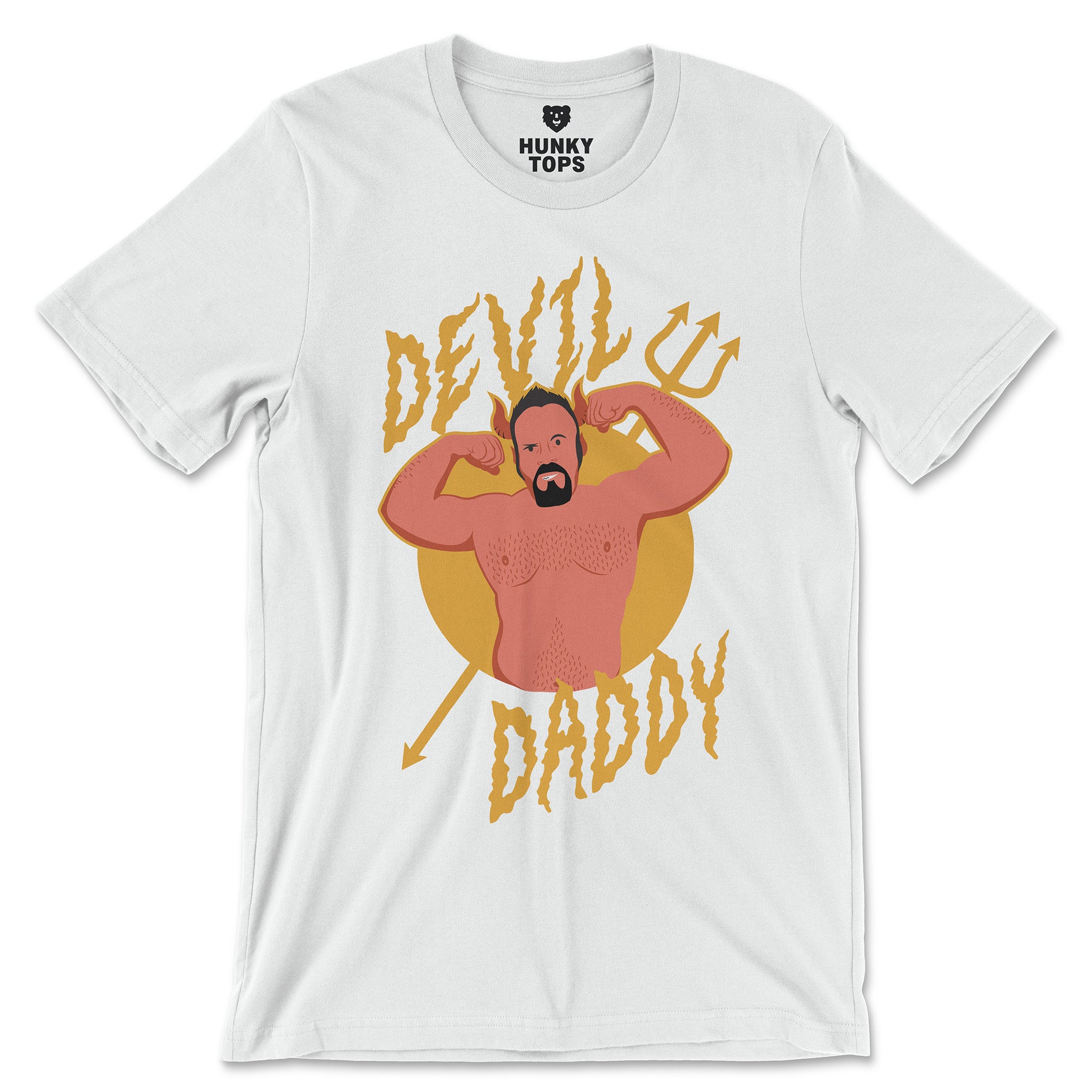 Devil Daddy T-Shirt - Hunky Tops #color_White