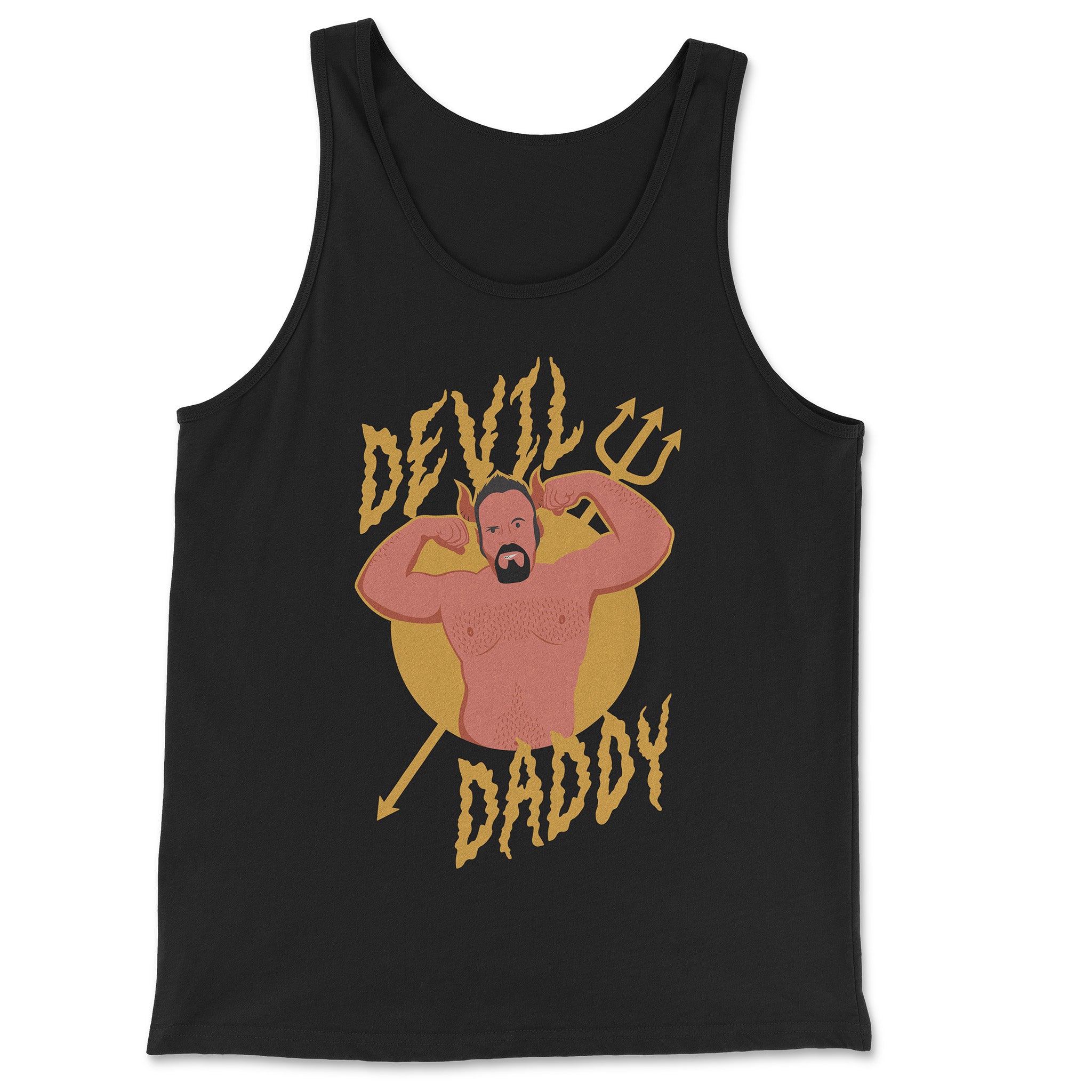 Devil Daddy Tank Top - Hunky Tops #color_Black