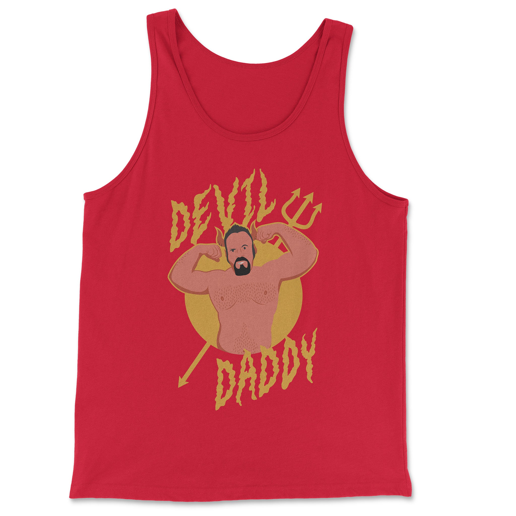 Devil Daddy Tank Top - Hunky Tops #color_Red