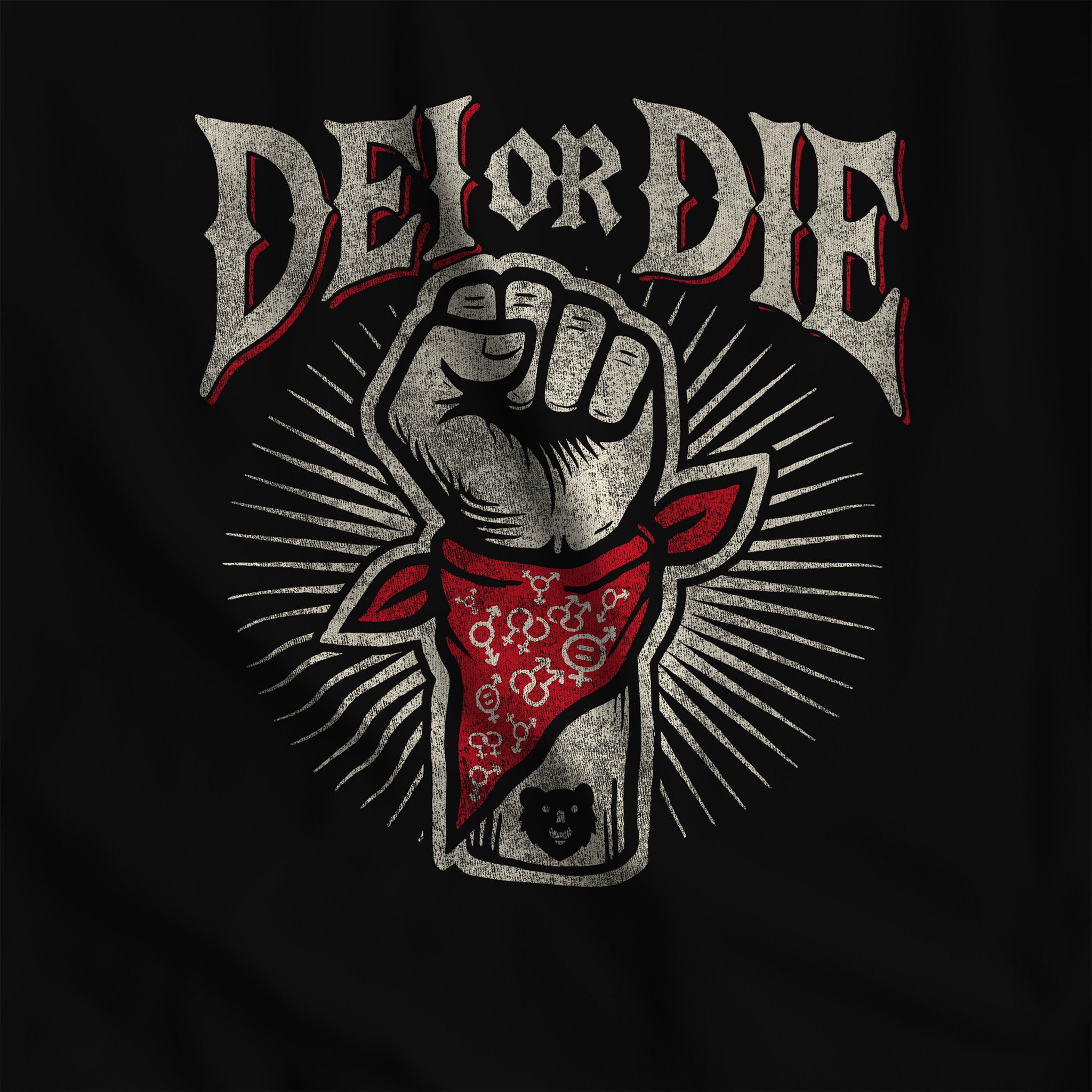 DEI OR DIE Tank Top - Hunky Tops #color_Black