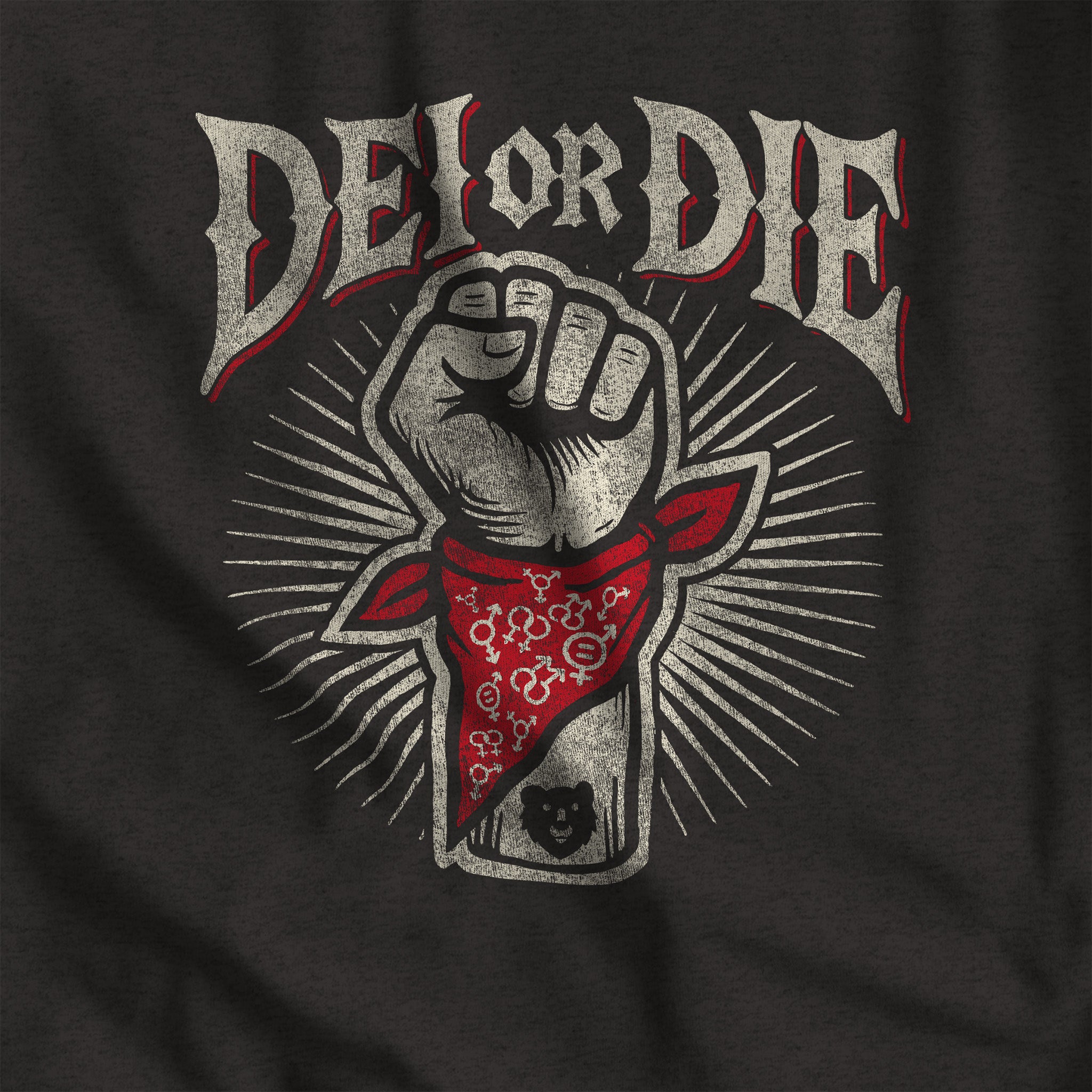 DEI OR DIE Tank Top - Hunky Tops #color_Charcoal Black TriBlend