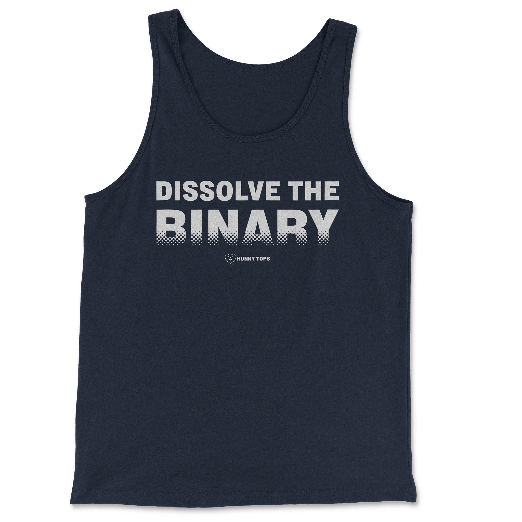 Dissolve the Binary Tank Top - Hunky Tops #color_Navy