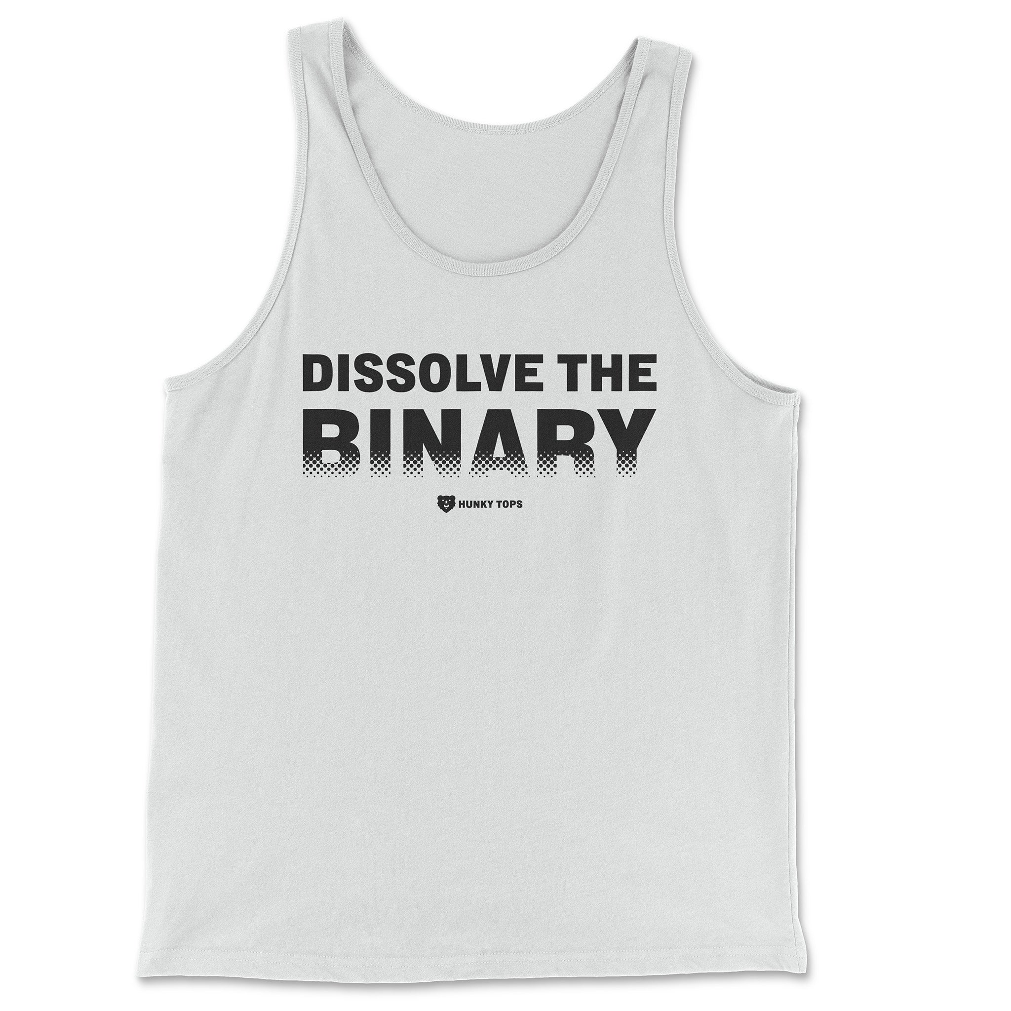Dissolve the Binary Tank Top - Hunky Tops #color_White