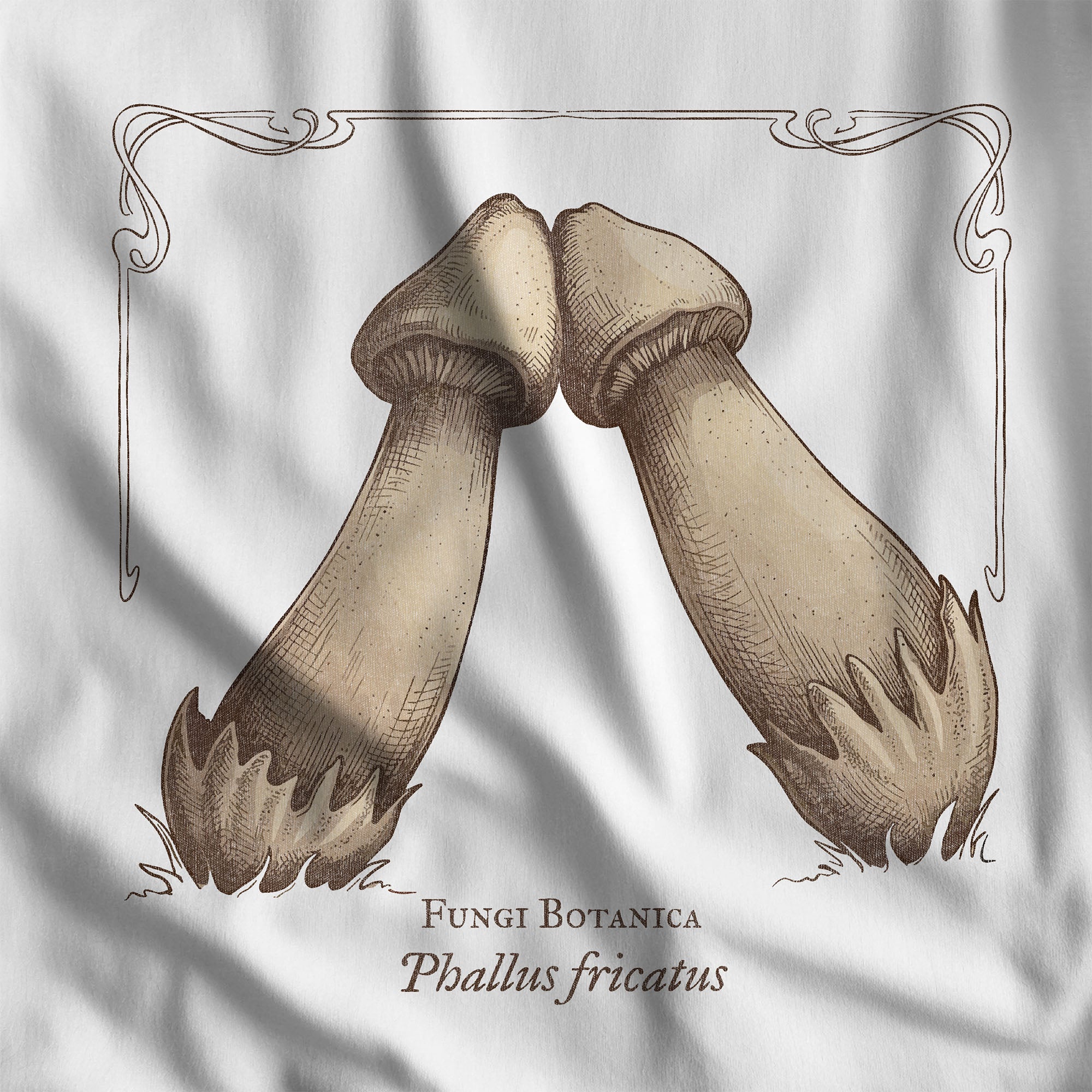 Rubbing Mushrooms Hoodie - Hunky Tops #color_White