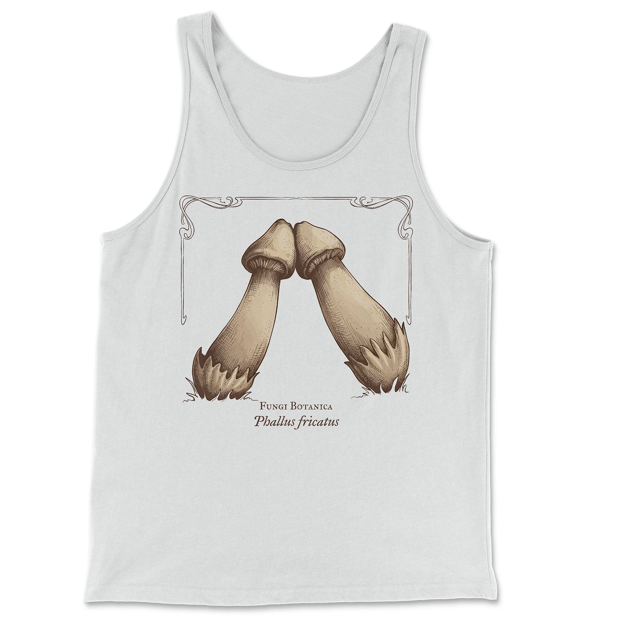 Rubbing Mushrooms Tank Top - Hunky Tops #color_White