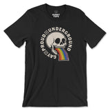 Proud Underground Gay Skull Tee - Hunky Tops #color_Black