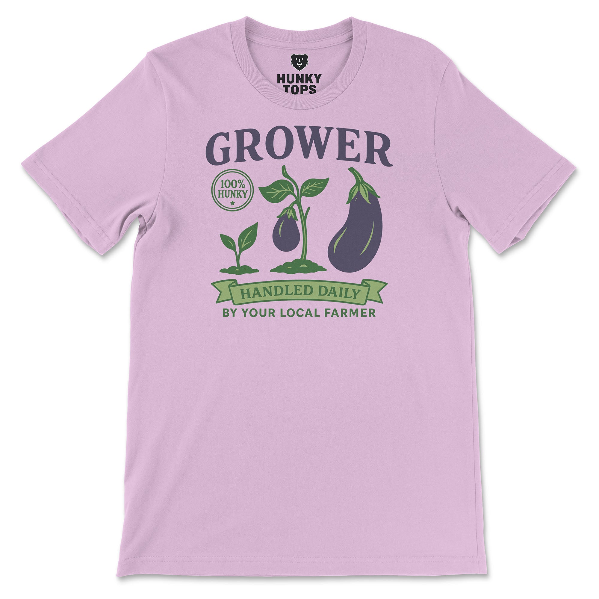 Grower Vintage Eggplant T-Shirt - Hunky Tops #color_Lilac