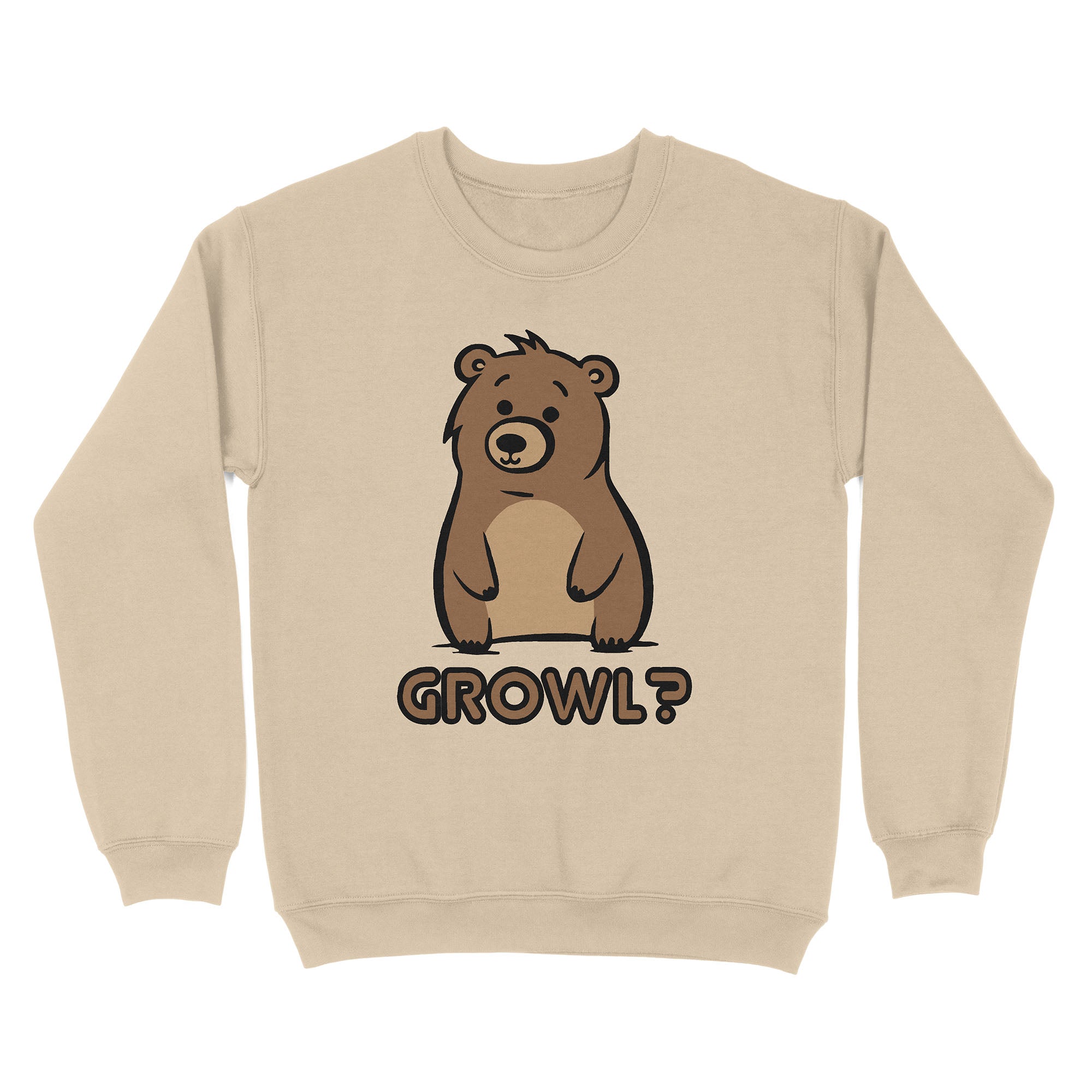 Growl Bear Sweatshirt - Hunky Tops #color_Sand