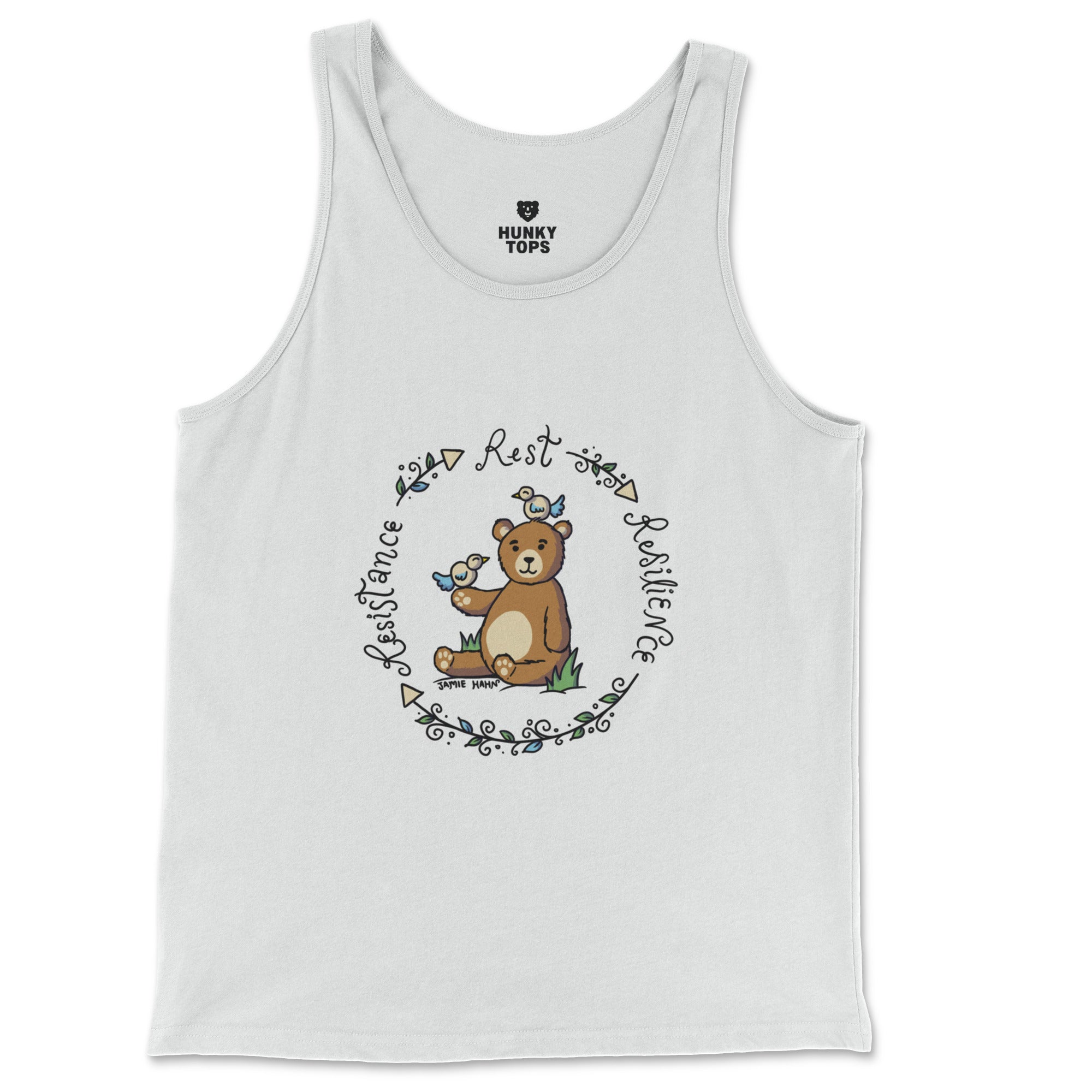 Rest -> Resilience -> Resistance Tank Top - Hunky Tops #color_White