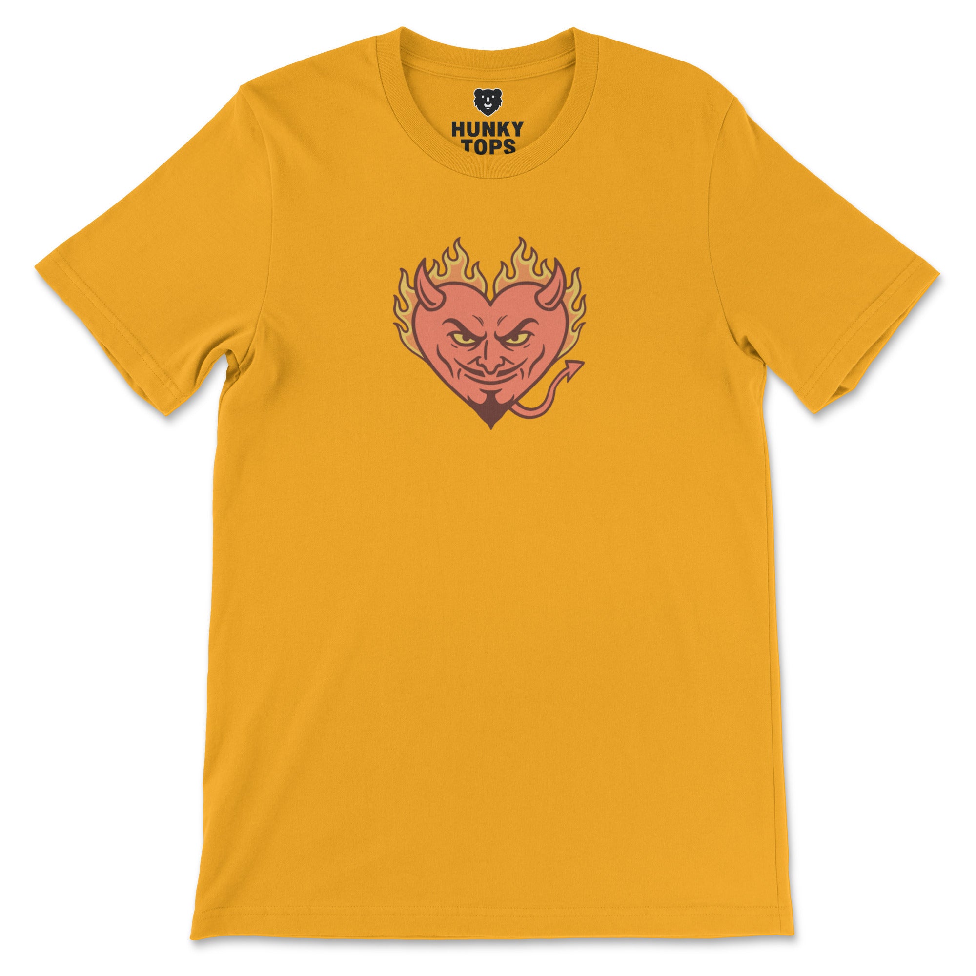 Hellfire Zaddy T-Shirt - Hunky Tops #color_Gold