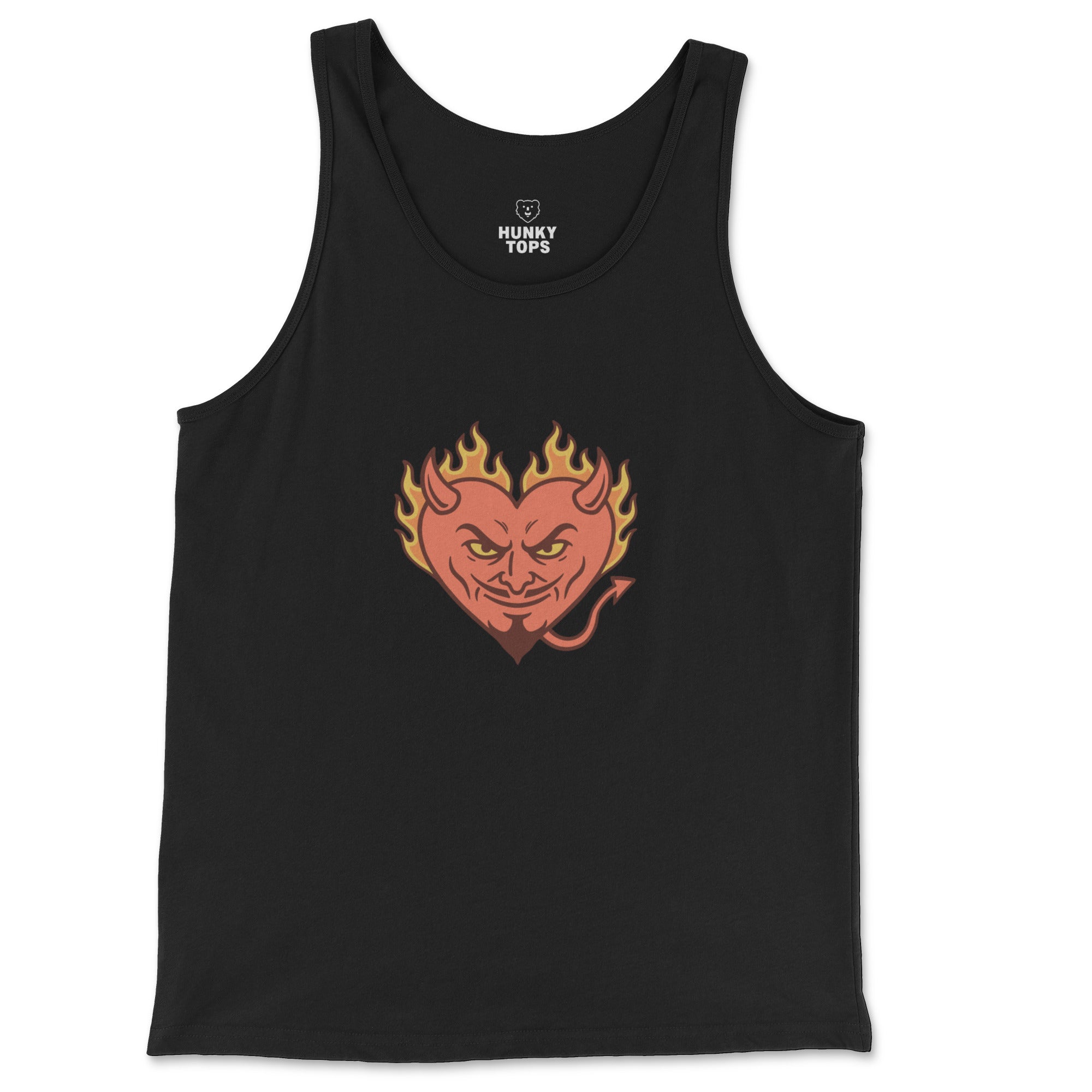 Hellfire Zaddy Tank Top - Hunky Tops #color_Black