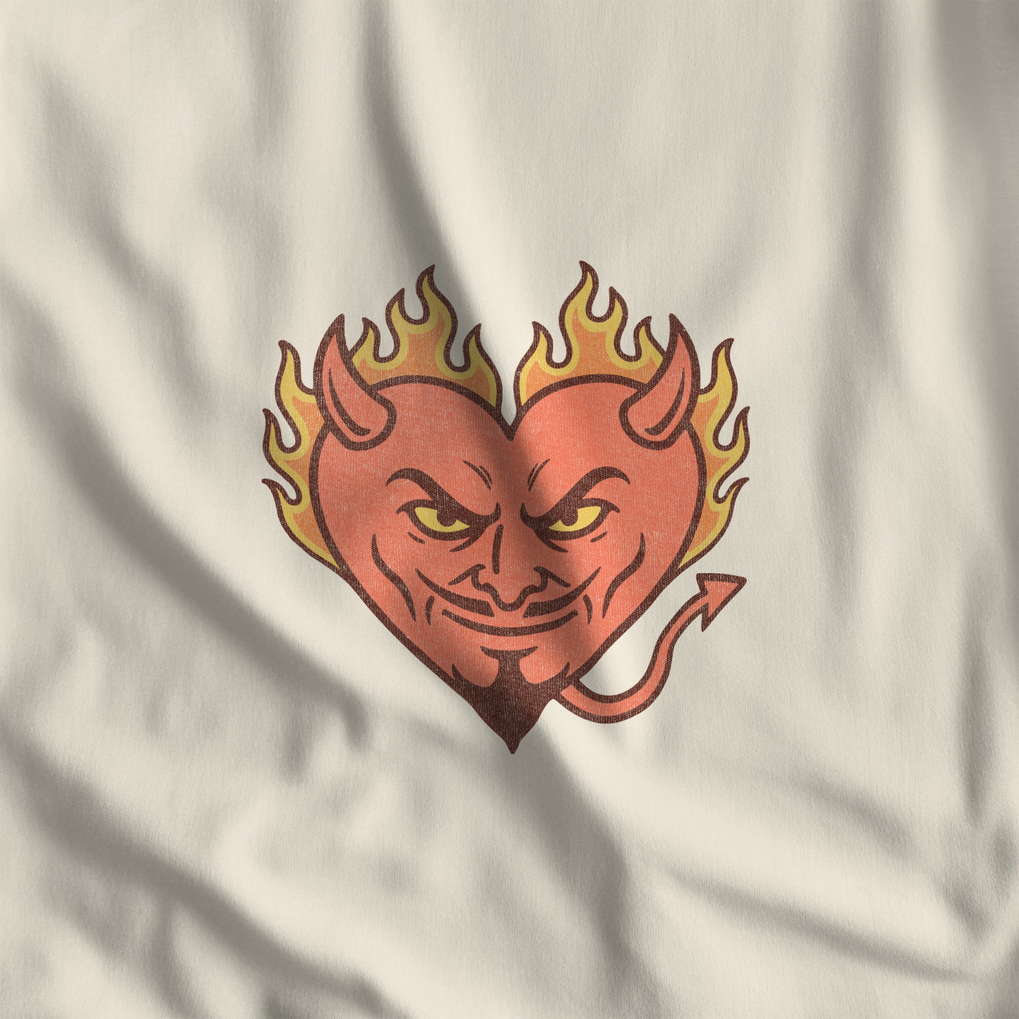 Hellfire Zaddy Ringer T-Shirt - Hunky Tops #color_Natural/Black