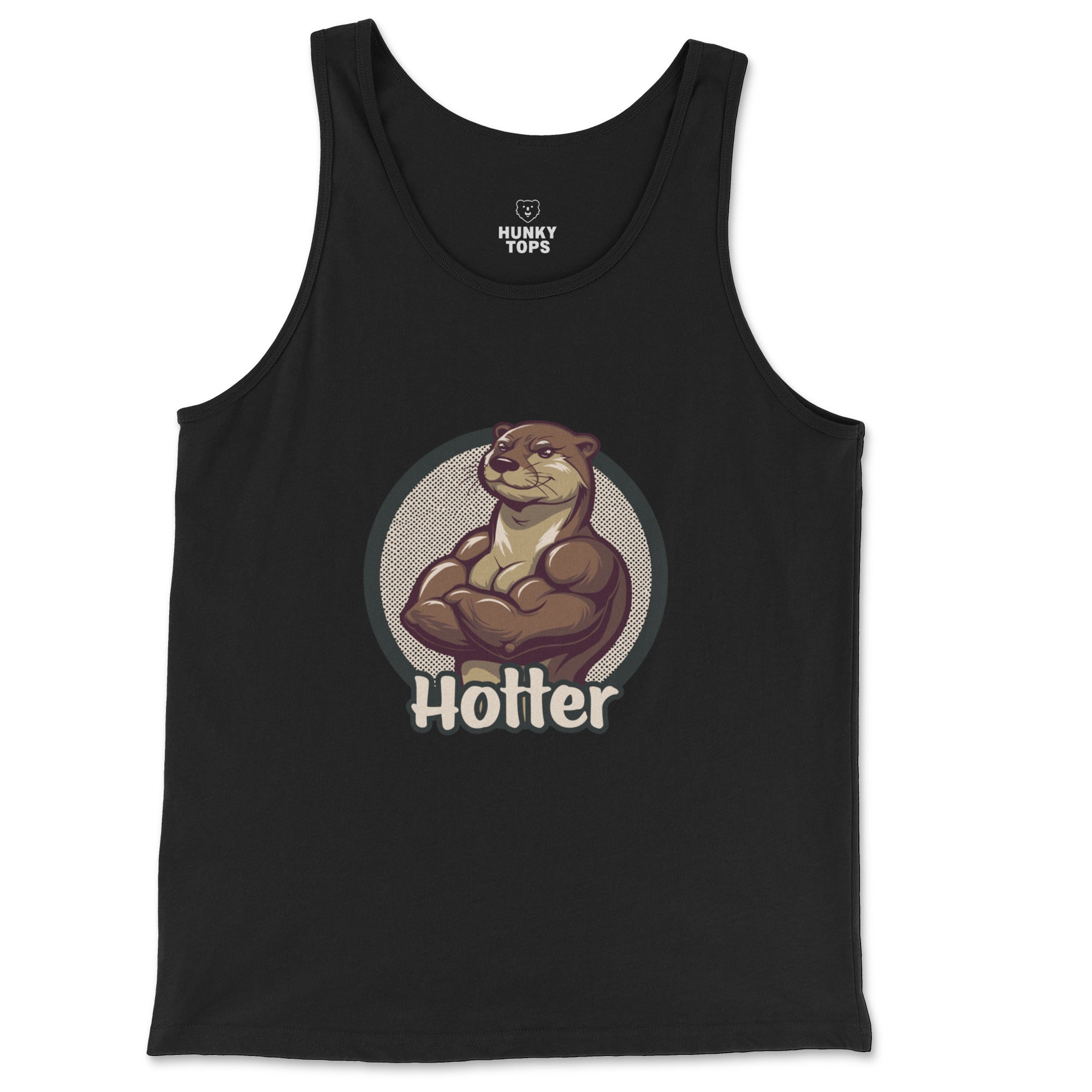 Hotter Muscular Otter Tank Top - Hunky Tops #color_Black