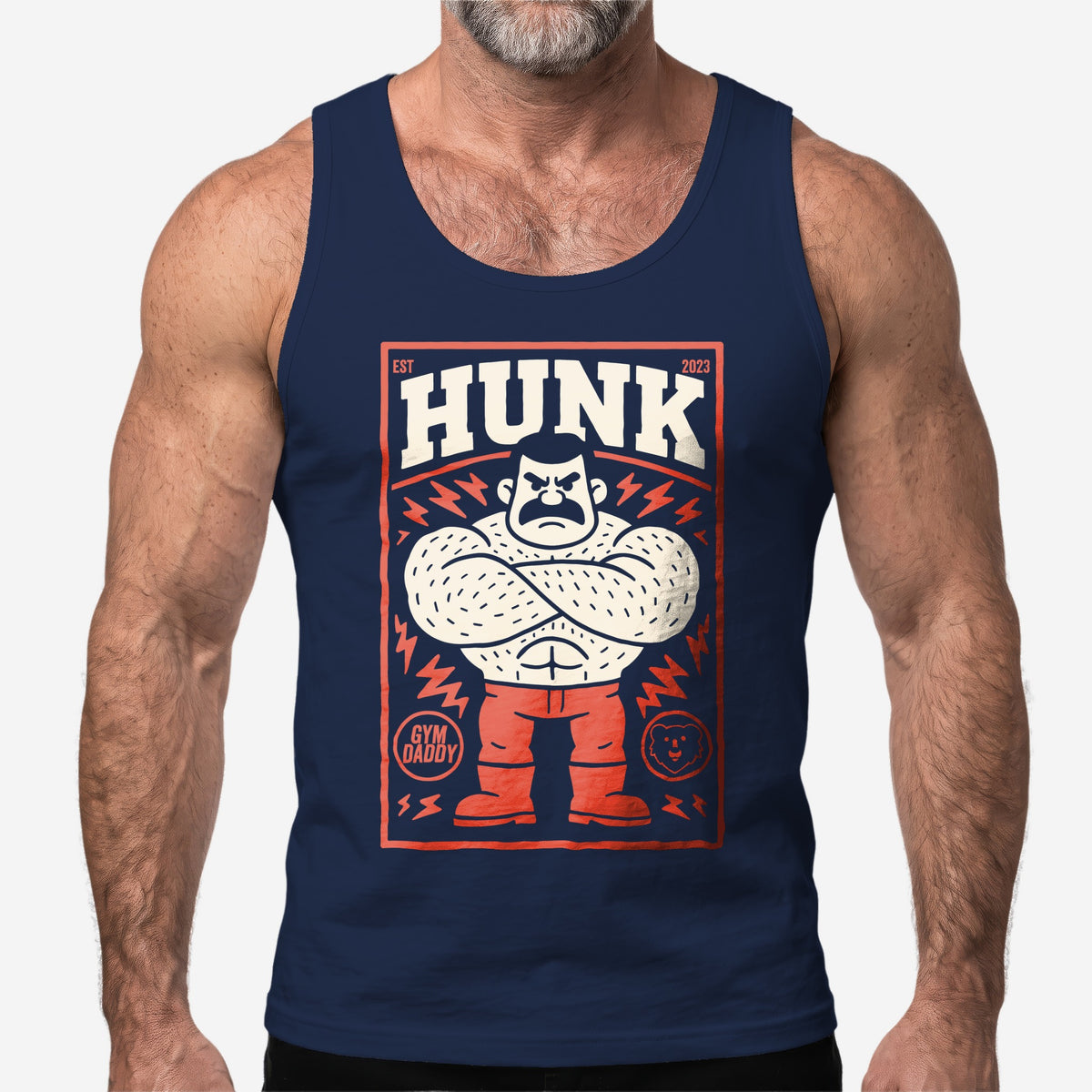 HUNK Gym Daddy Tank Top - Hunky Tops #color_Navy