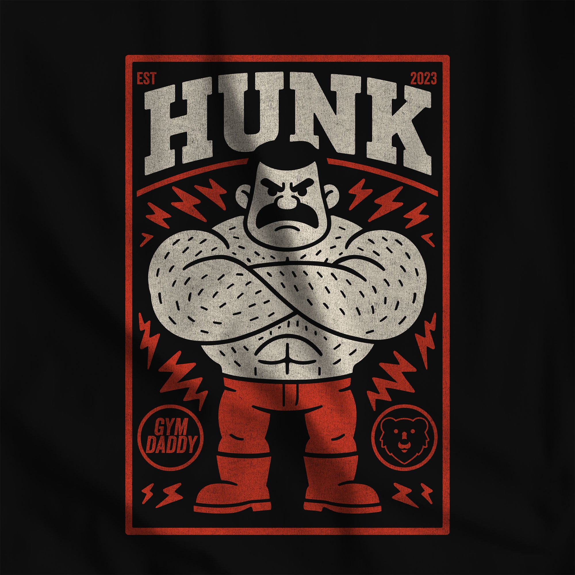 HUNK Gym Daddy T-Shirt - Hunky Tops #color_Black