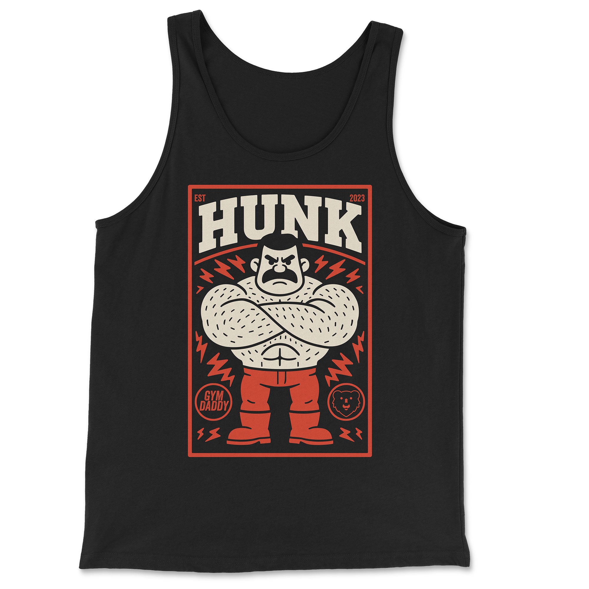 HUNK Gym Daddy Tank Top - Hunky Tops #color_Black