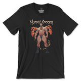 Hunky Cancer Zodiac T-Shirt by Axeish Guy - Hunky Tops #color_Black