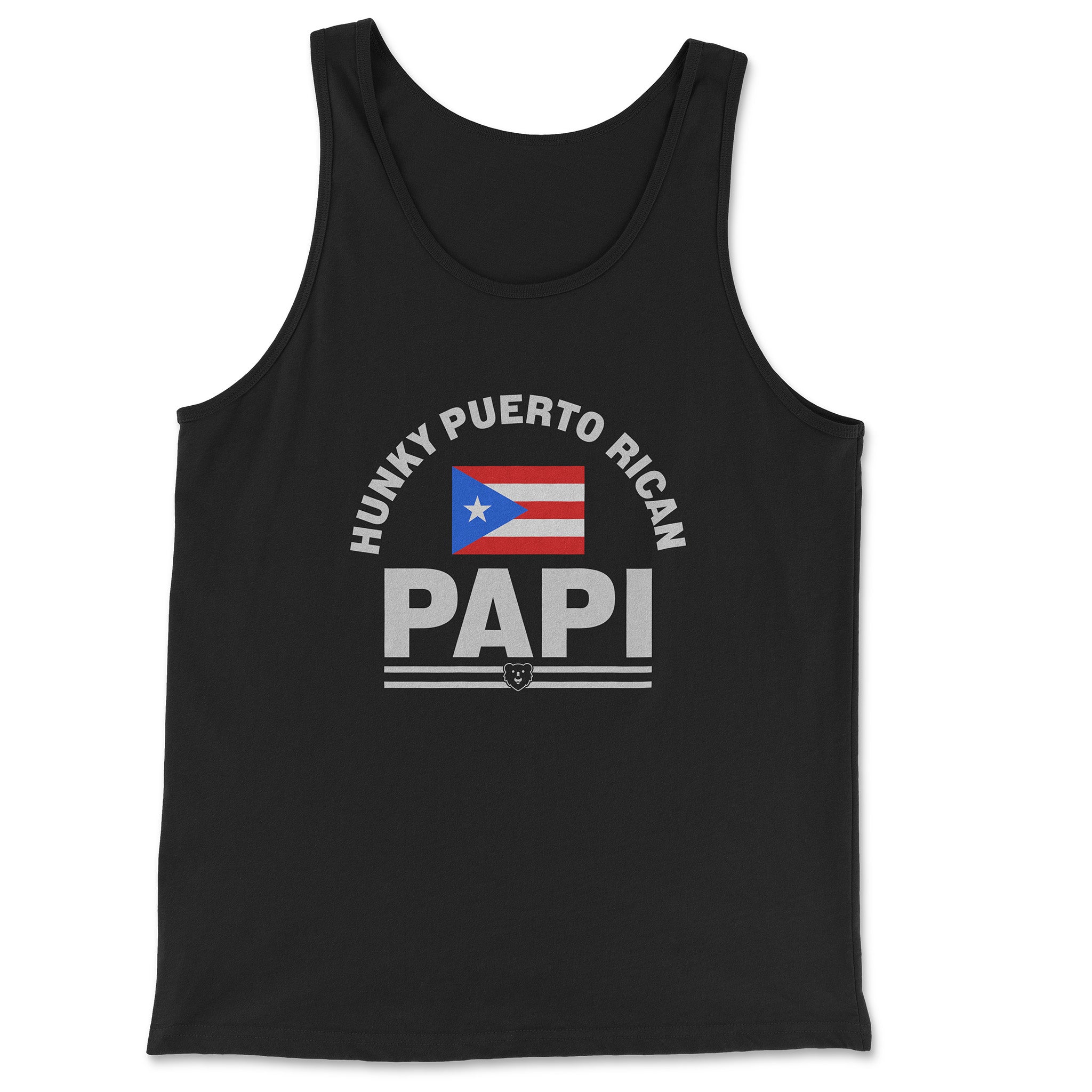 Hunky Puerto Rican Papi Tank Top - Hunky Tops #color_Black