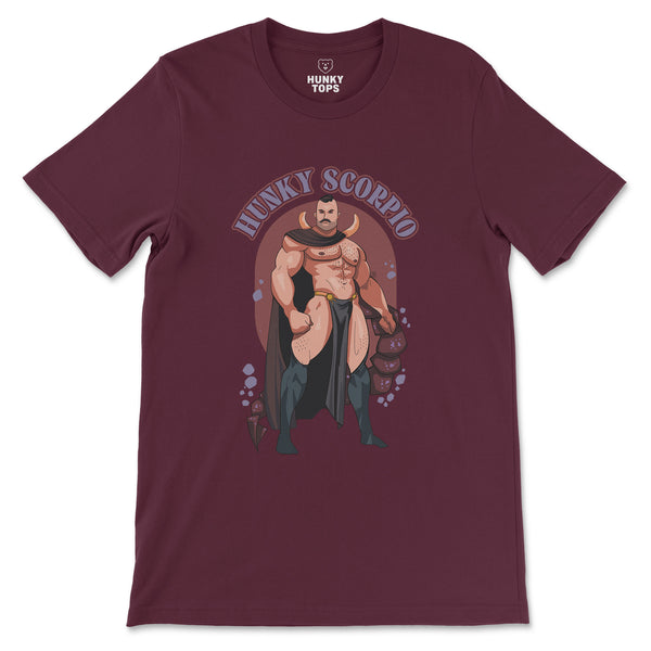 Hunky Scorpio Zodiac T-Shirt By Axeish Guy