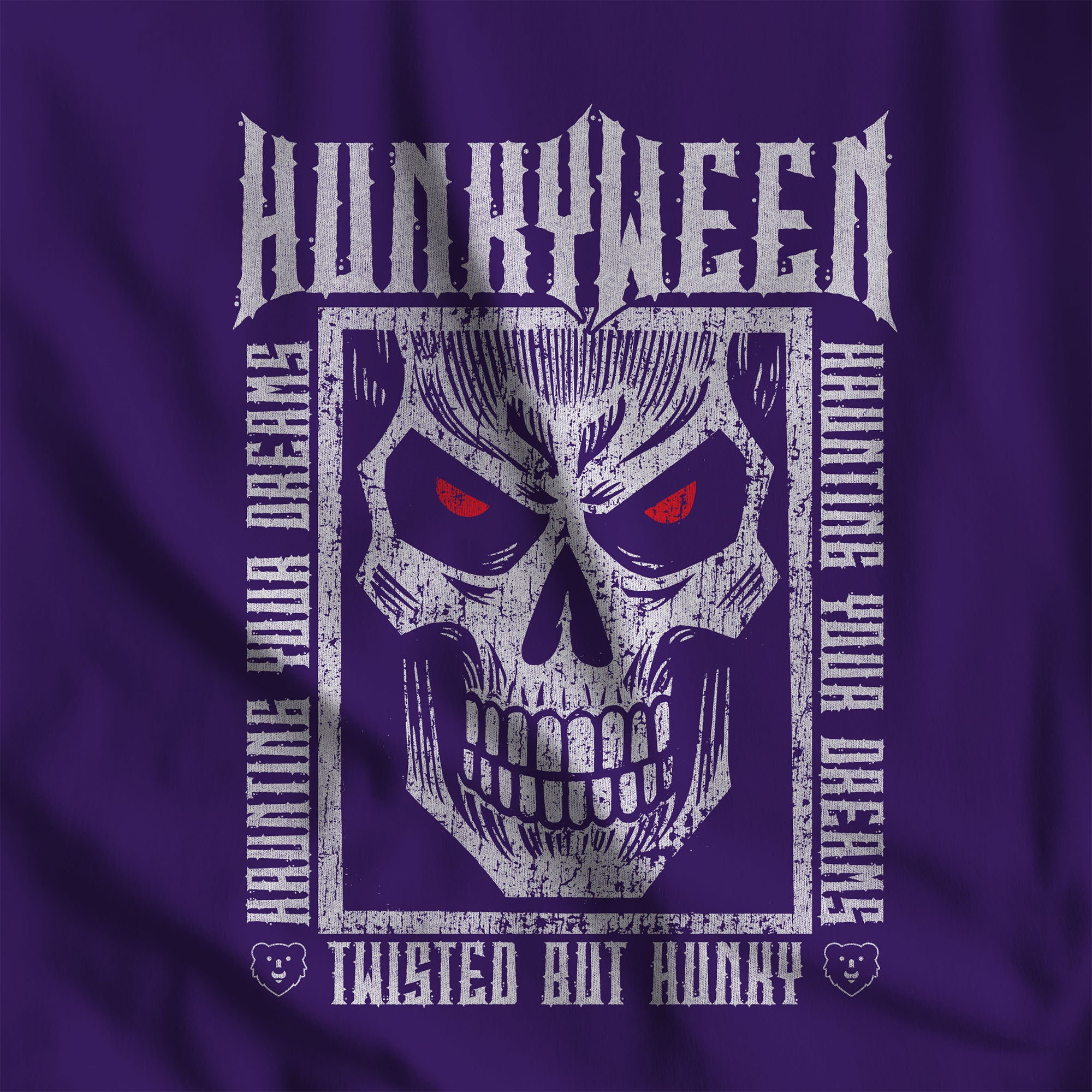 Hunkyween Gay Halloween T-Shirt - Hunky Tops #color_Team Purple