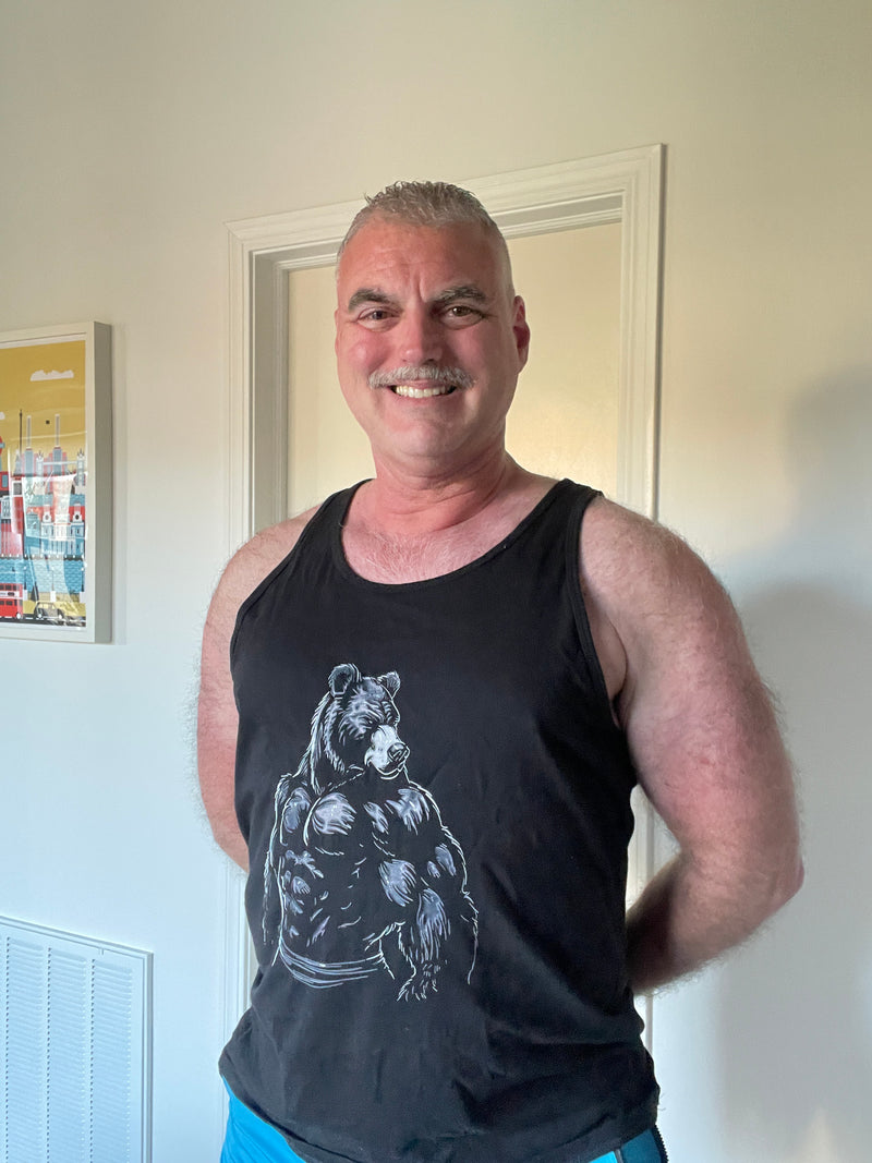 reiki.guy wearing Hunky Tops