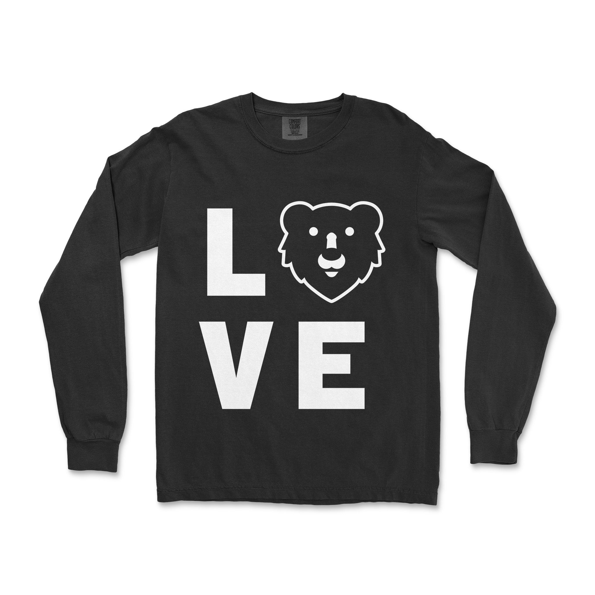 Love Hunky Tops Logo Long-Sleeve T-Shirt - Hunky Tops #color_Black