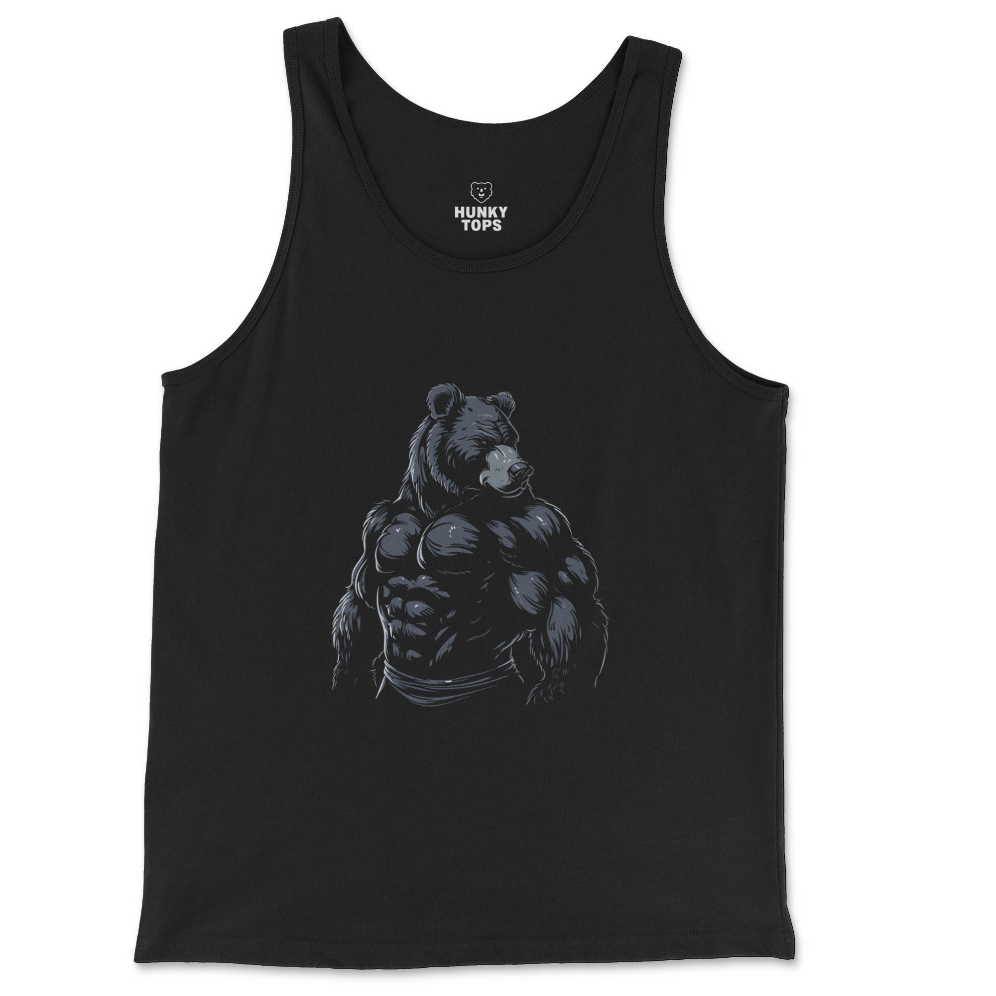 Majestic Bear Tank Top - Hunky Tops #color_Black