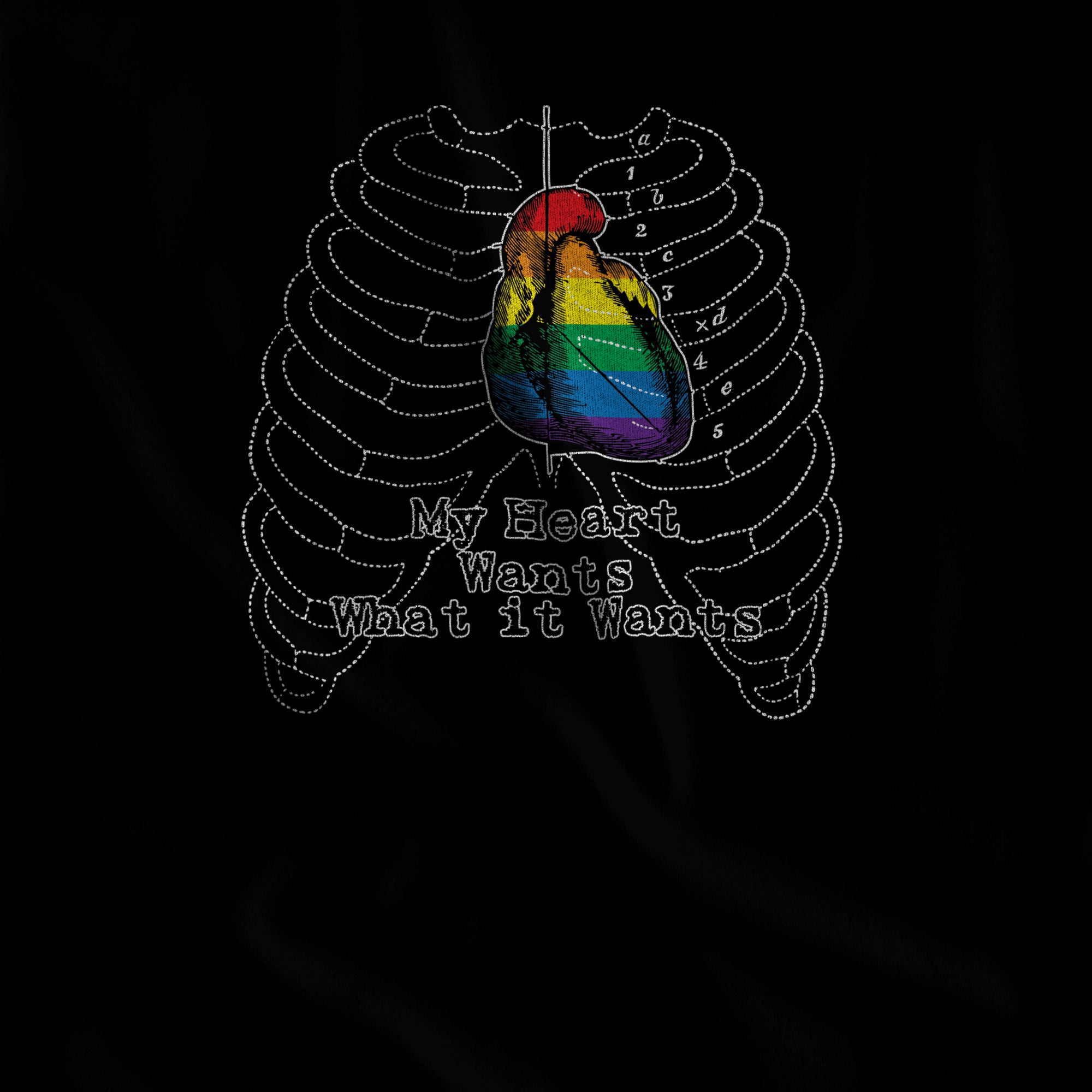 MY HEART WANTS Pride T-Shirt - Hunky Tops #color_Black