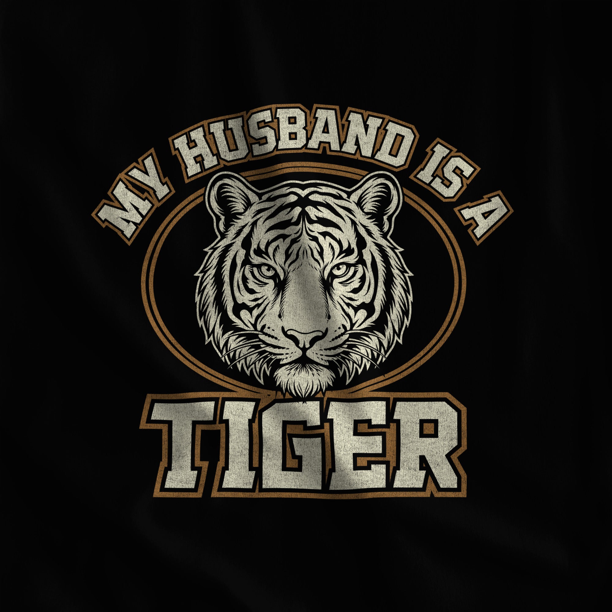 My Husband is a Tiger Hoodie - Hunky Tops #color_Black