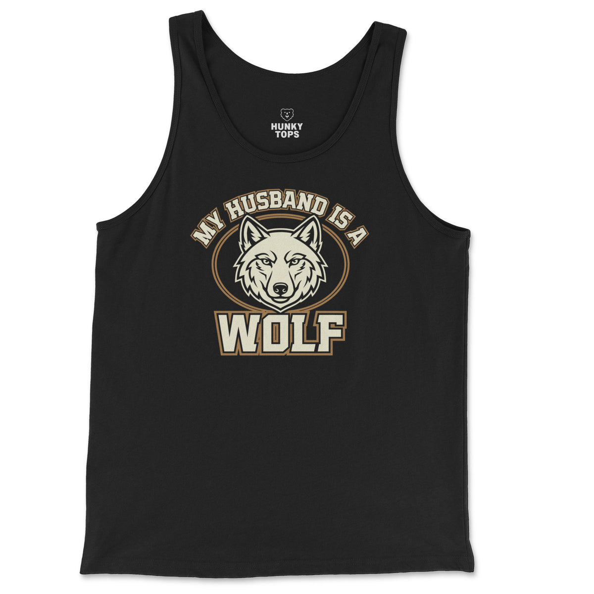 My Husband is a Wolf Tank Top - Hunky Tops #color_Black