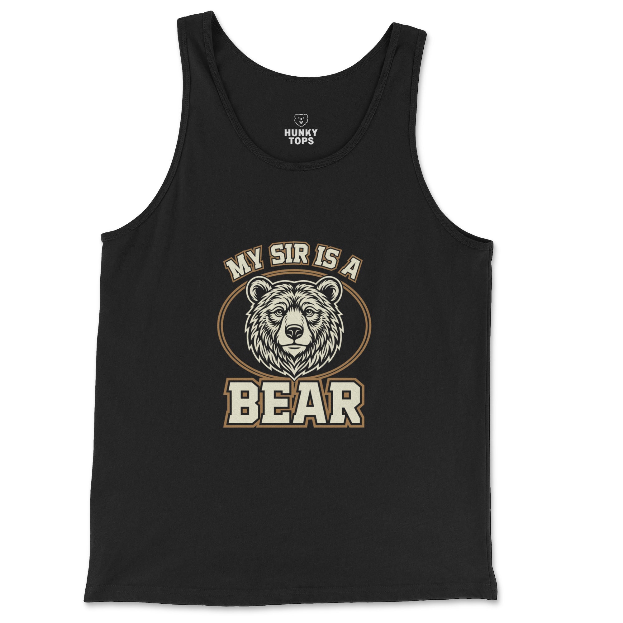 My Sir is a Bear Tank Top - Hunky Tops #color_Black