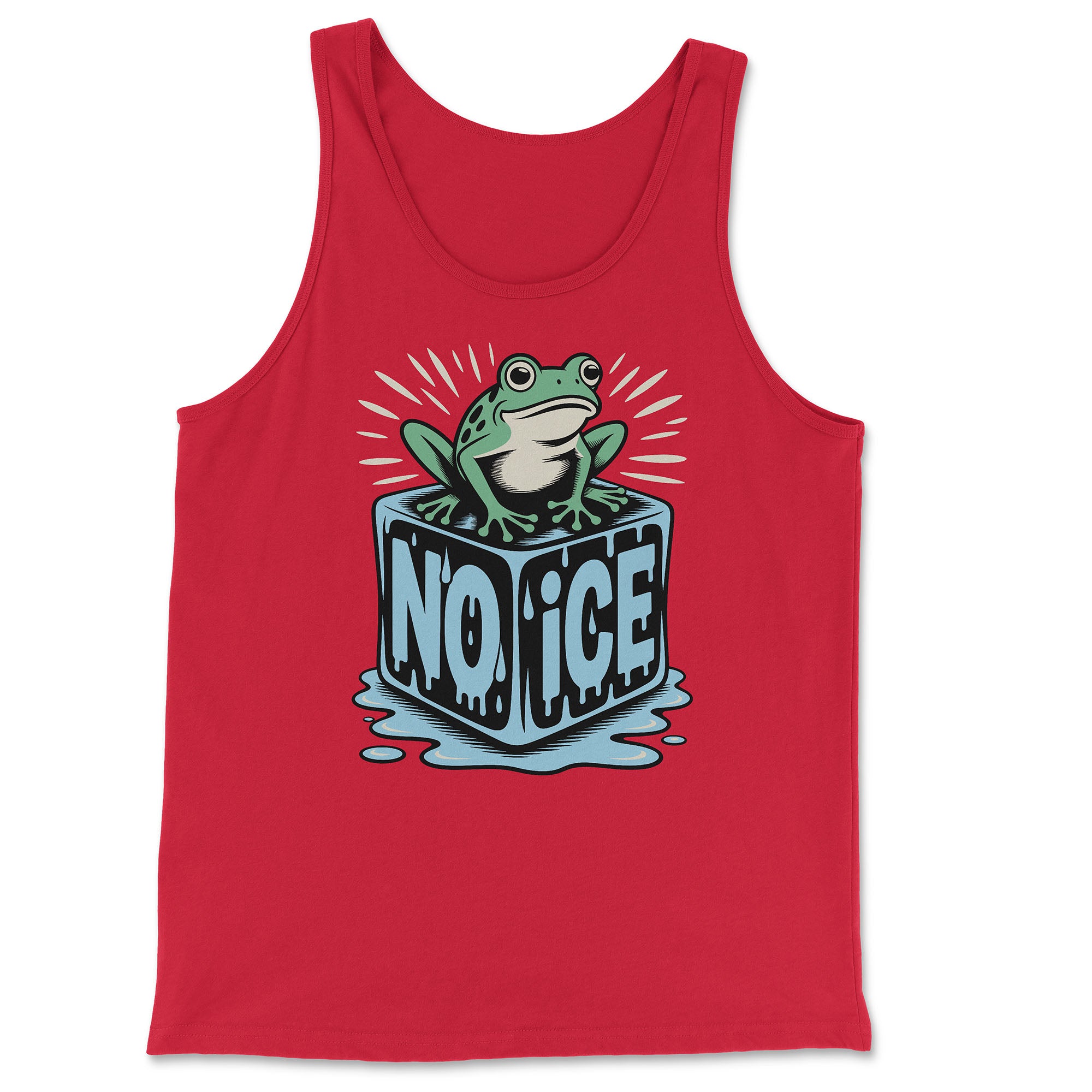 No ICE Frog Tank Top - Hunky Tops #color_Red