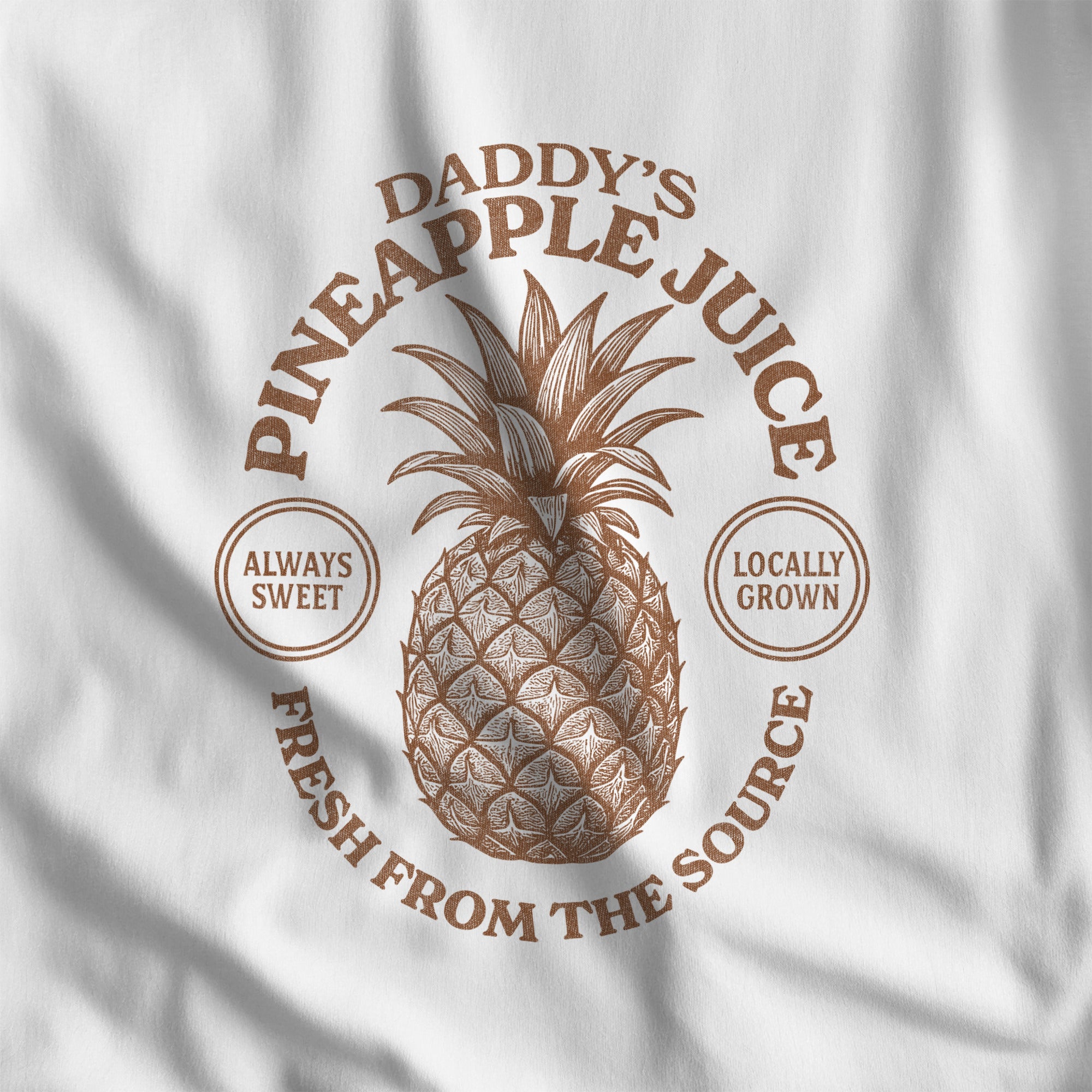Daddy's Pineapple Juice Hoodie - Hunky Tops #color_White