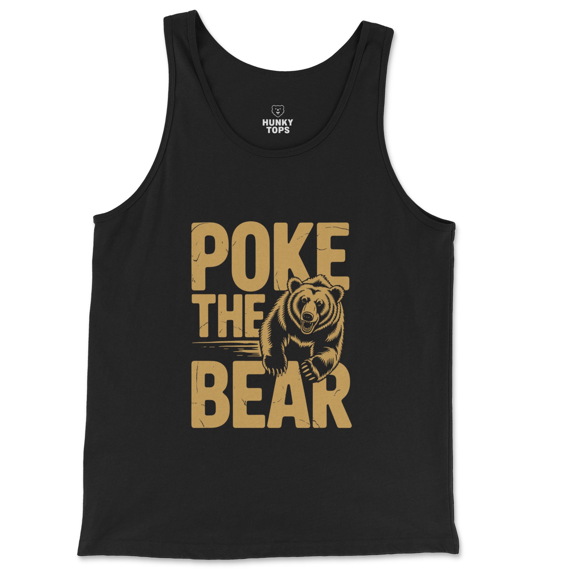 Poke the Bear Tank Top - Hunky Tops #color_Black
