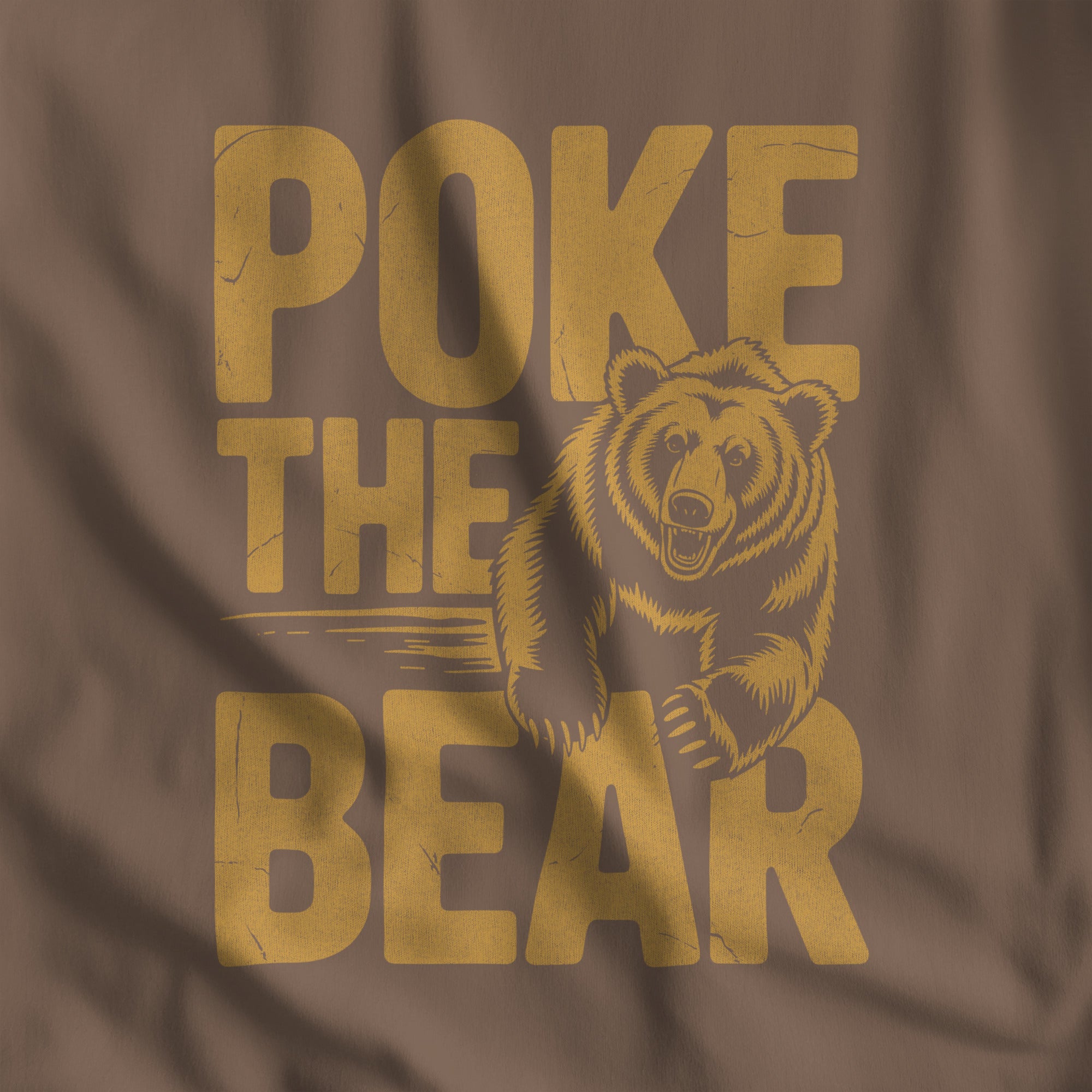 Poke the Bear Long-Sleeve T-Shirt - Hunky Tops #color_Espresso