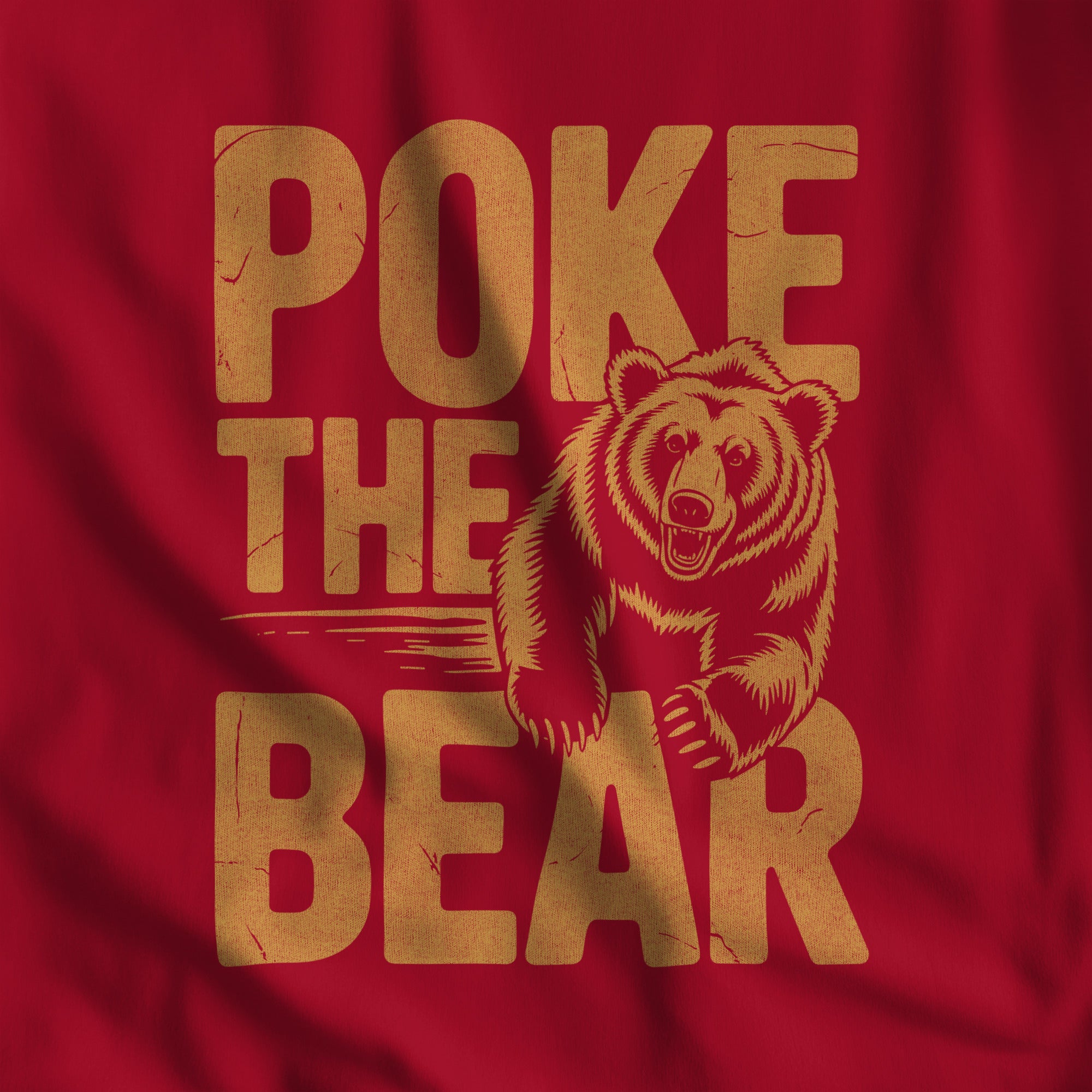 Poke the Bear Long-Sleeve T-Shirt - Hunky Tops #color_Red