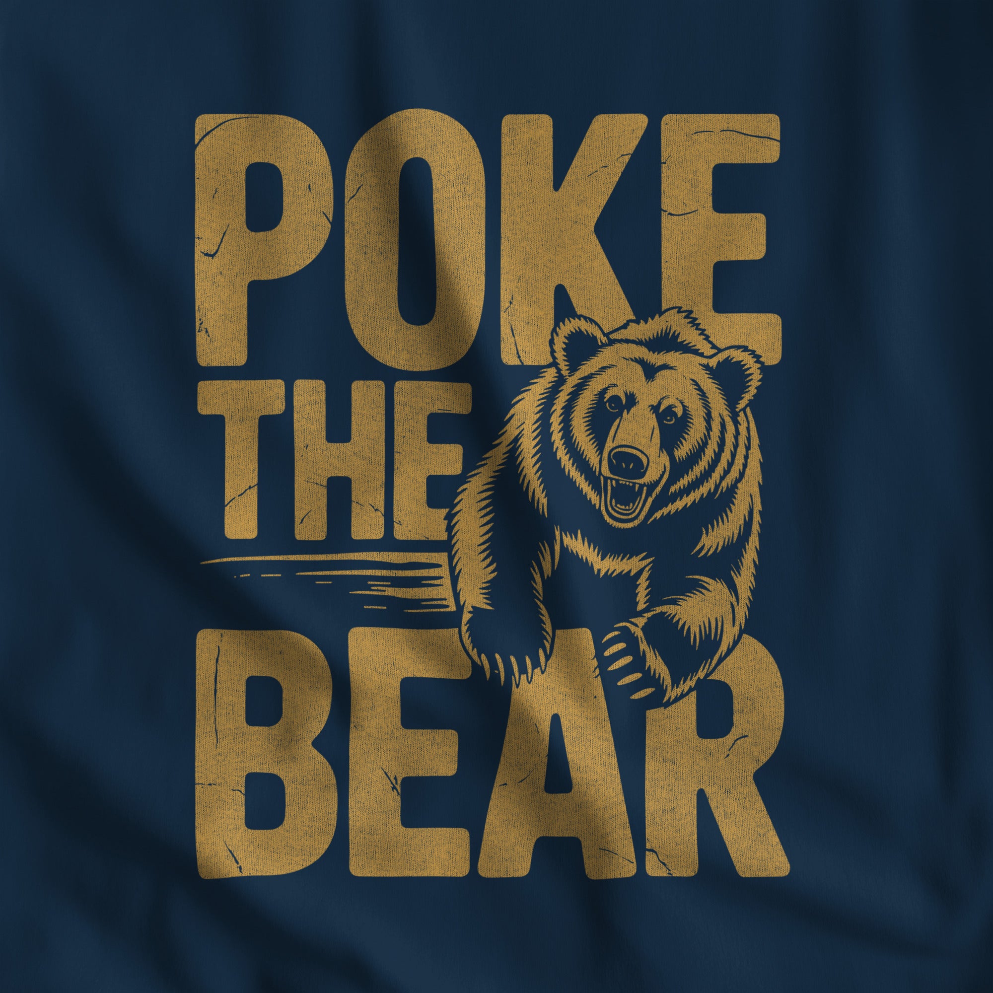 Poke the Bear Long-Sleeve T-Shirt - Hunky Tops #color_True Navy