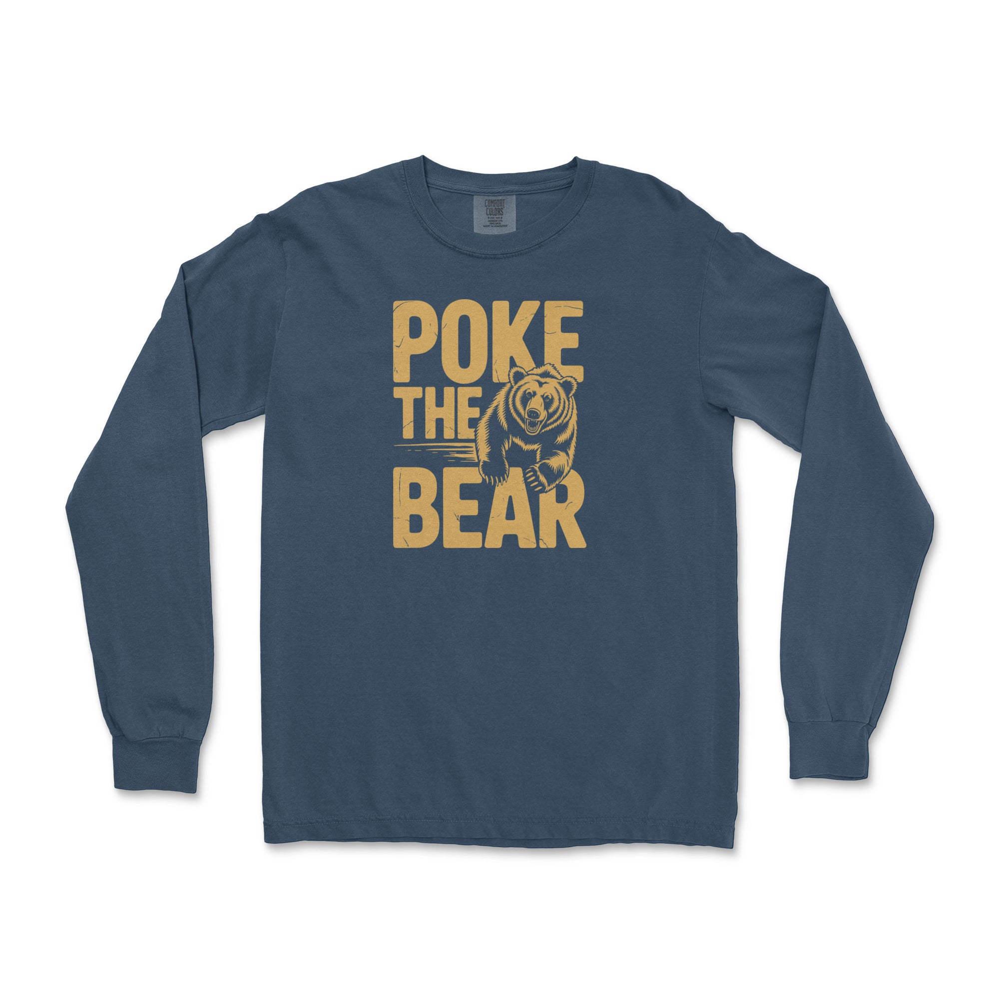 Poke the Bear Long-Sleeve T-Shirt - Hunky Tops #color_True Navy