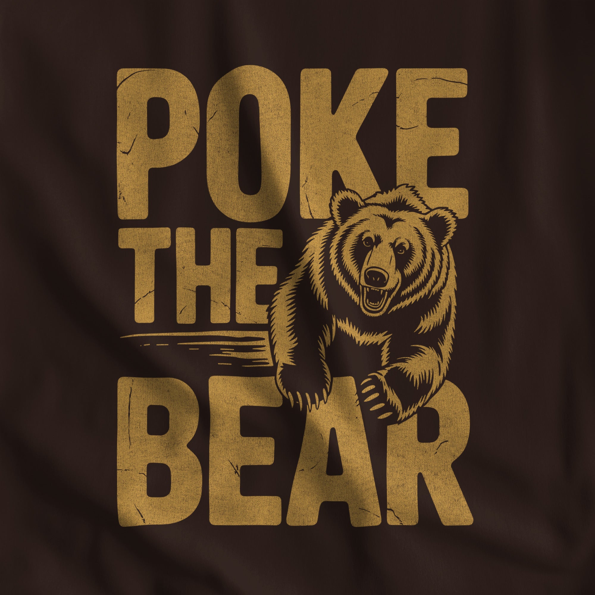 Poke The Bear Sweatshirt - Hunky Tops #color_Dark Chocolate