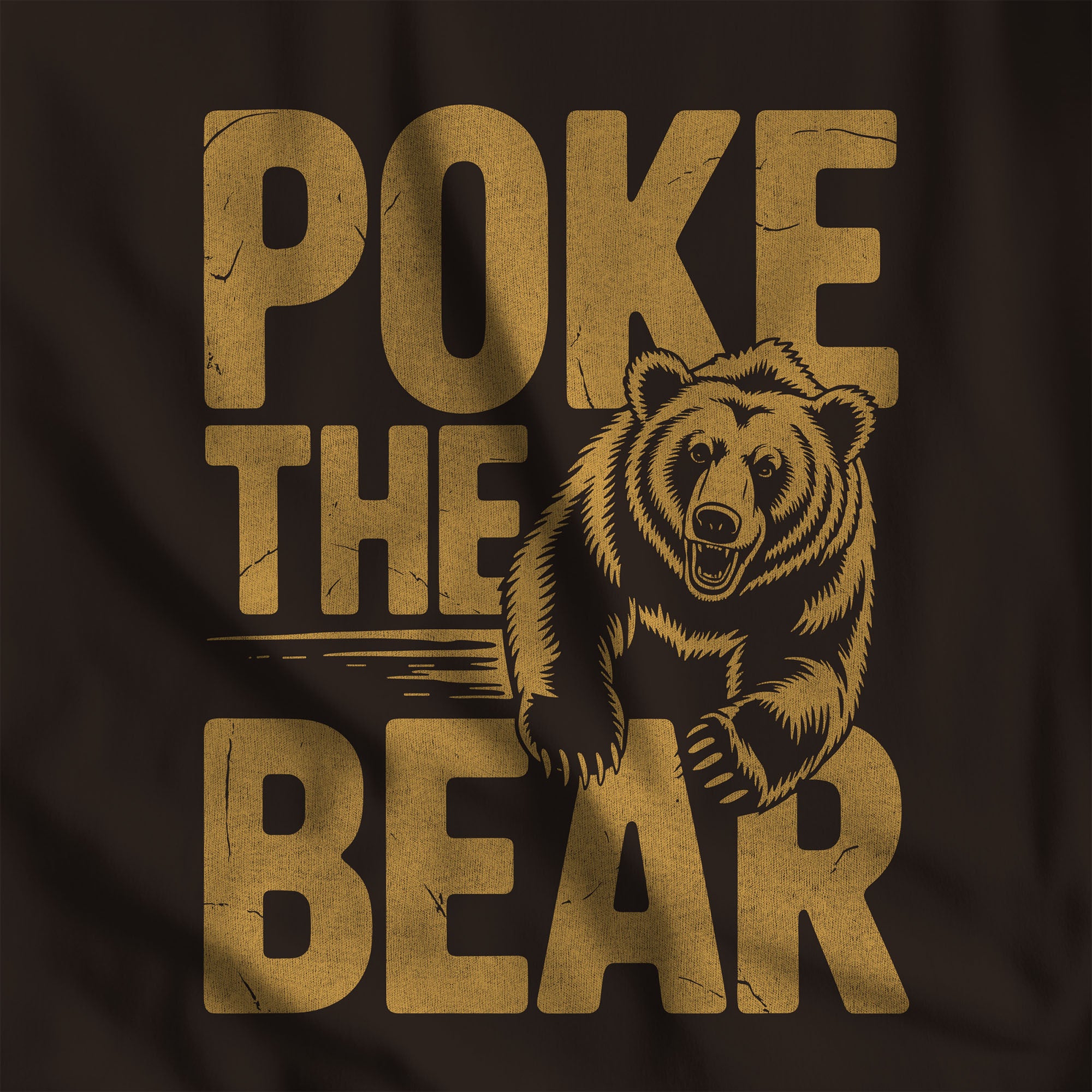 Poke The Bear T-Shirt - Hunky Tops #color_Brown