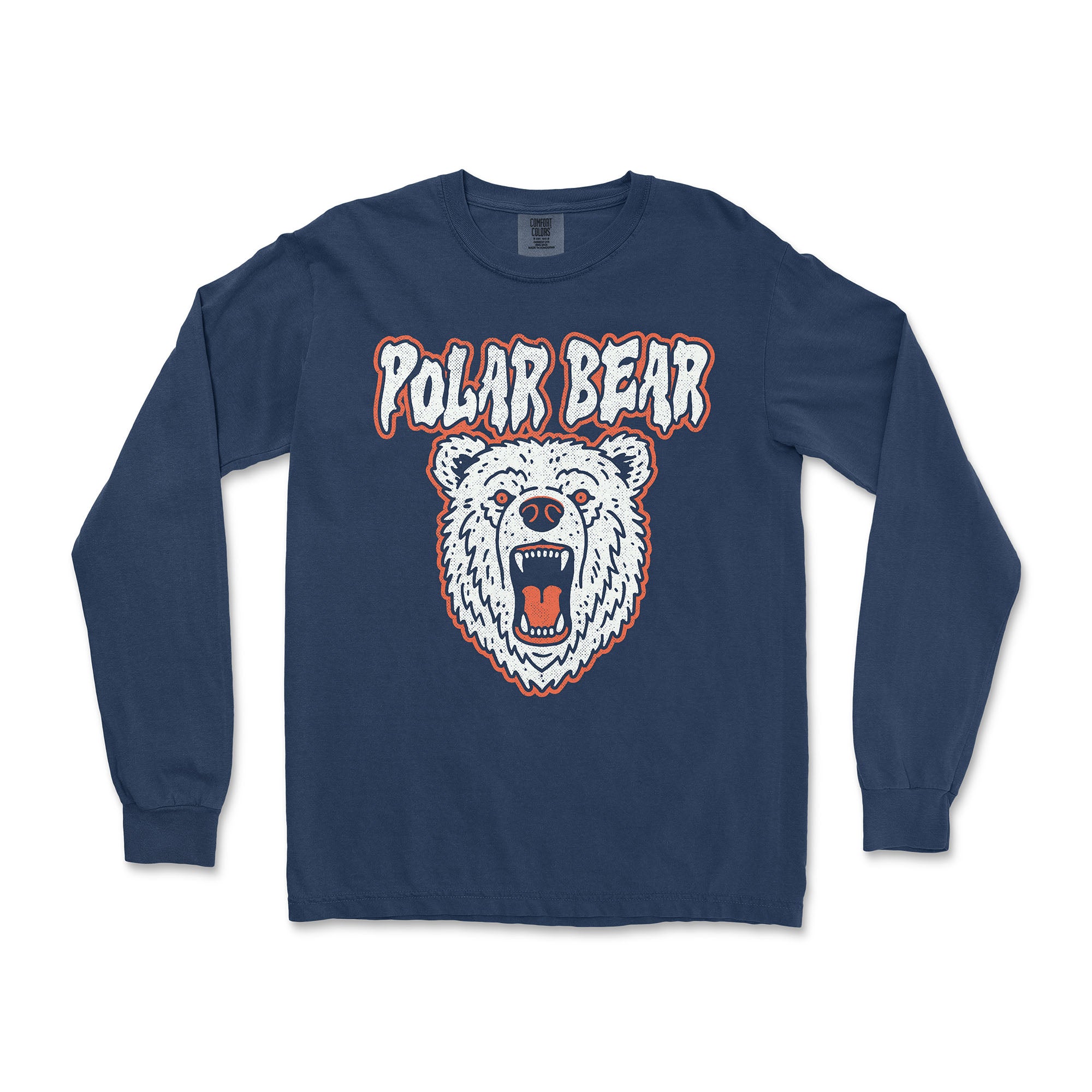 Polar Bear Long-Sleeve T-Shirt - Hunky Tops #color_True Navy