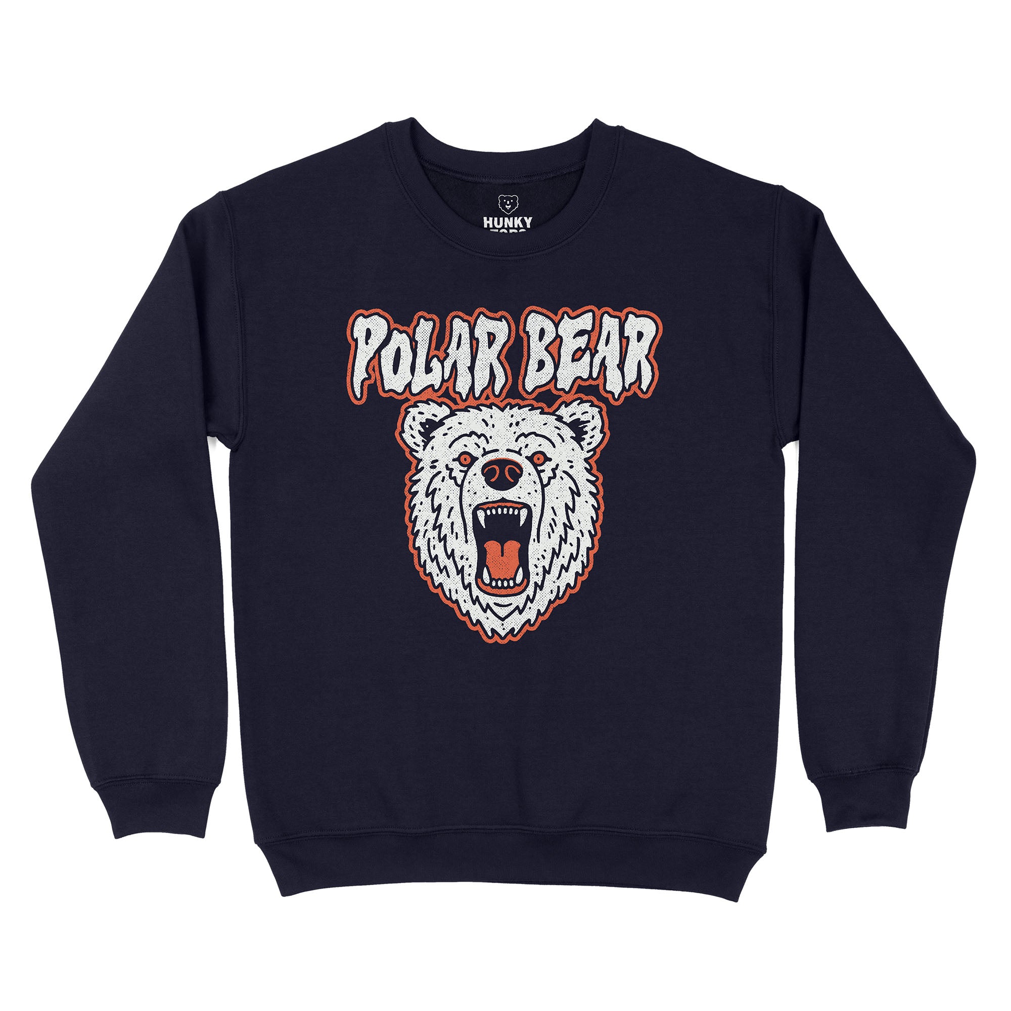 Polar Bear Sweatshirt - Hunky Tops #color_Navy