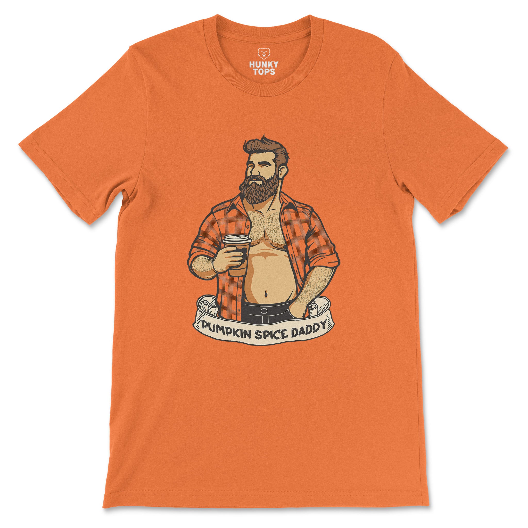 PUMPKIN SPICE DADDY T-Shirt - Hunky Tops #color_Orange