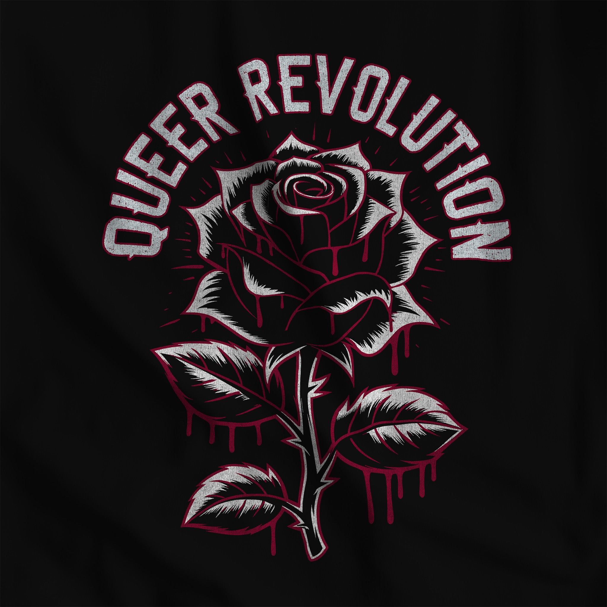 Queer Revolution T-Shirt - Hunky Tops #color_Black